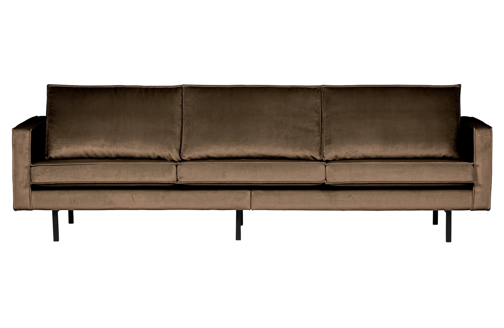WOOOD Rodeo 3-sits soffa - taupe sammet