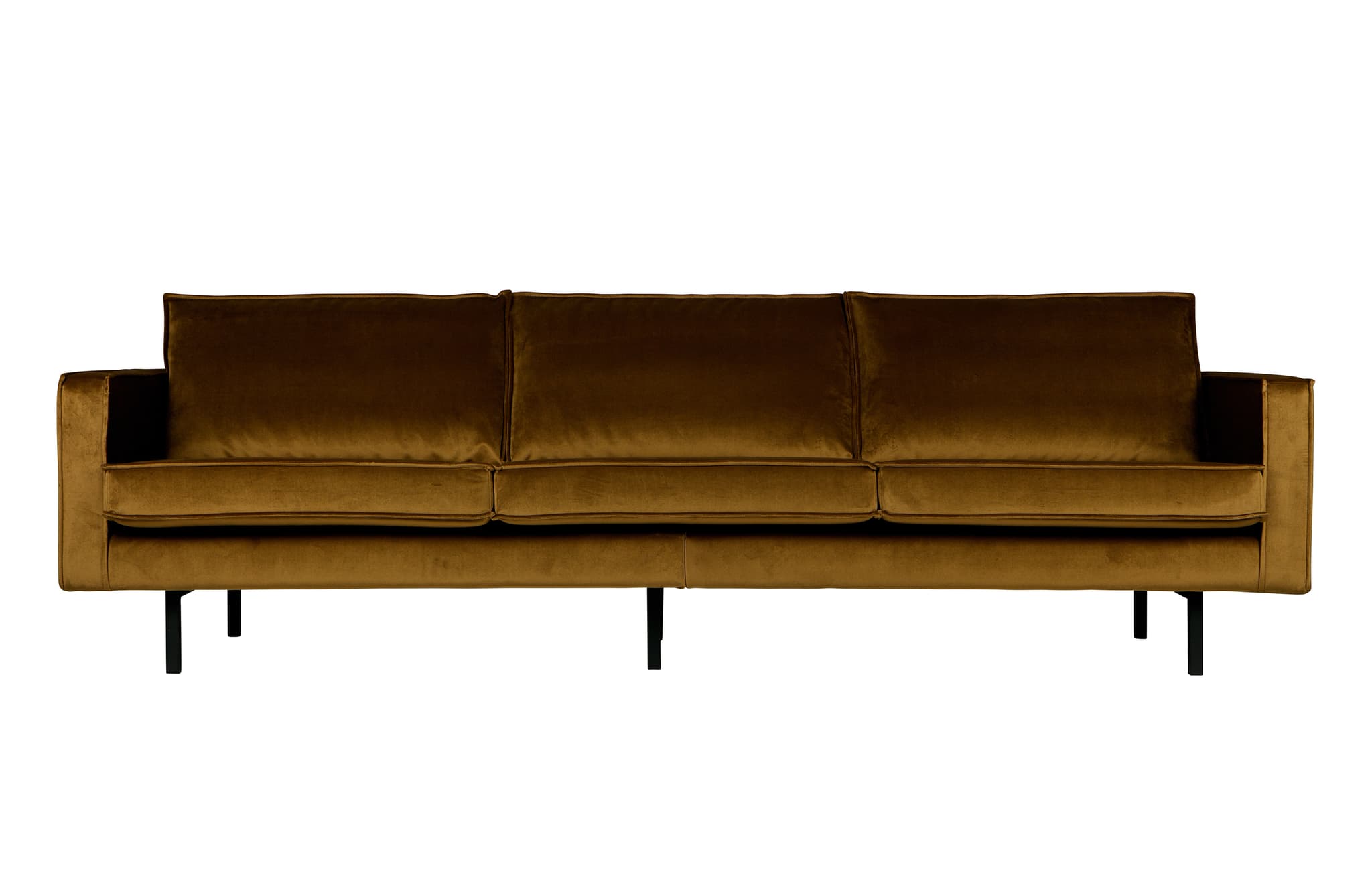 WOOOD Rodeo 3-sits soffa - honungsgul sammet