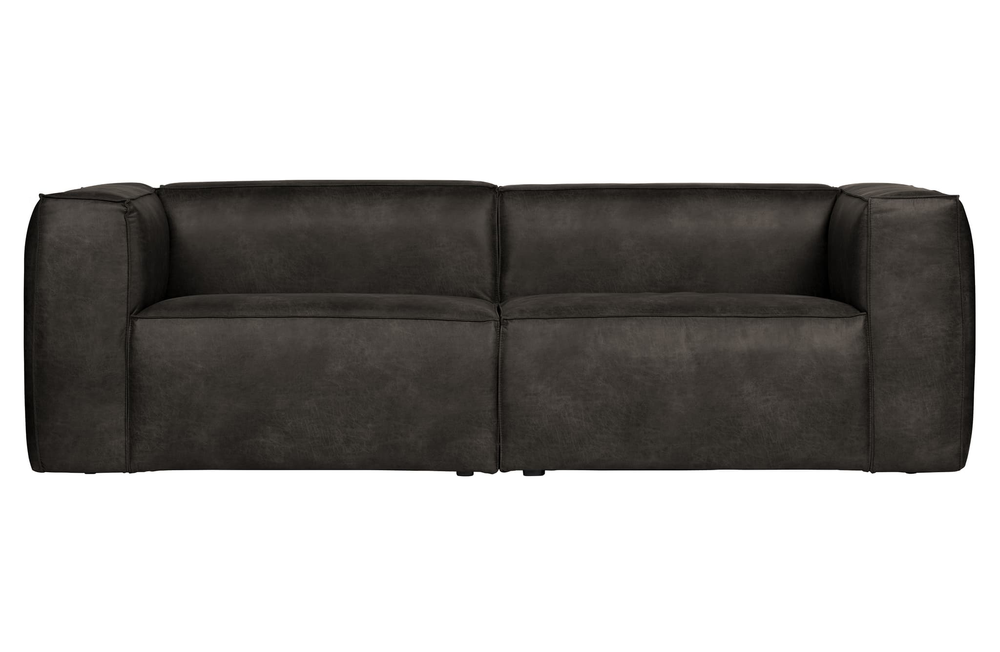 WOOOD Bean 3,5 sits soffa - svart skinnfiber/polyester