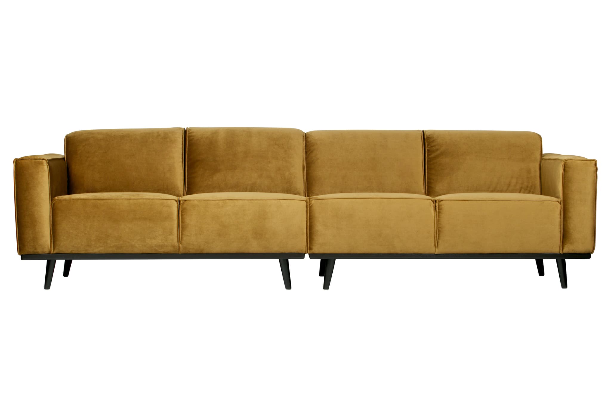 WOOOD Statement 4-sits soffa - honungsgul sammet