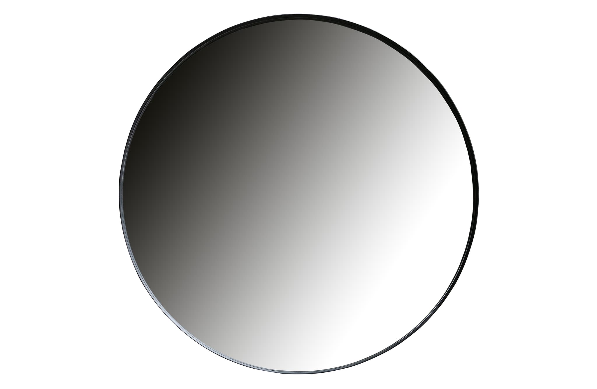 WOOOD Doutzen väggspegel, rund - spegelglas och svart stål (Ø115)