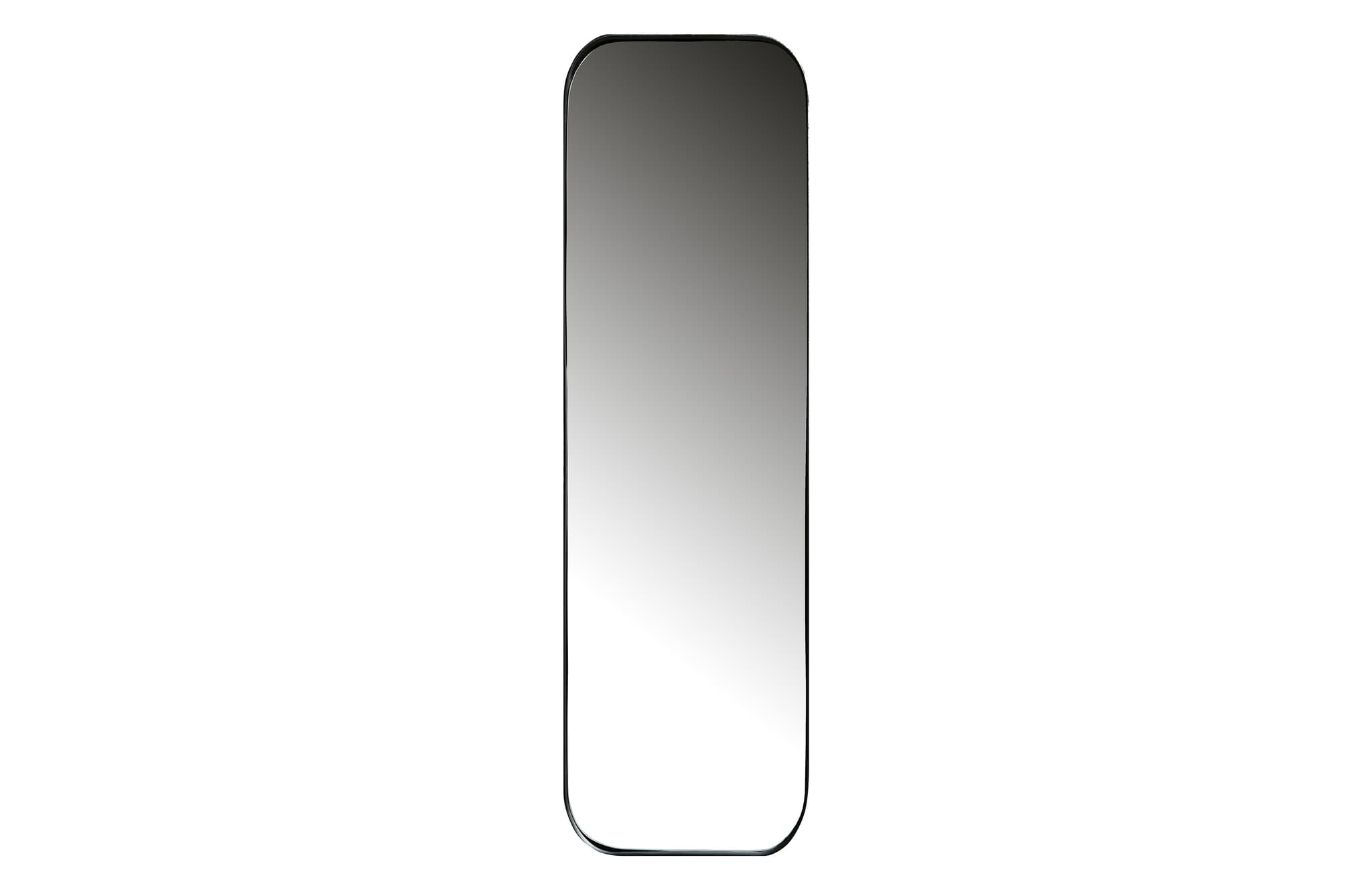 WOOOD Doutzen väggspegel, rektangulär - spegelglas och svart stål (170x40)