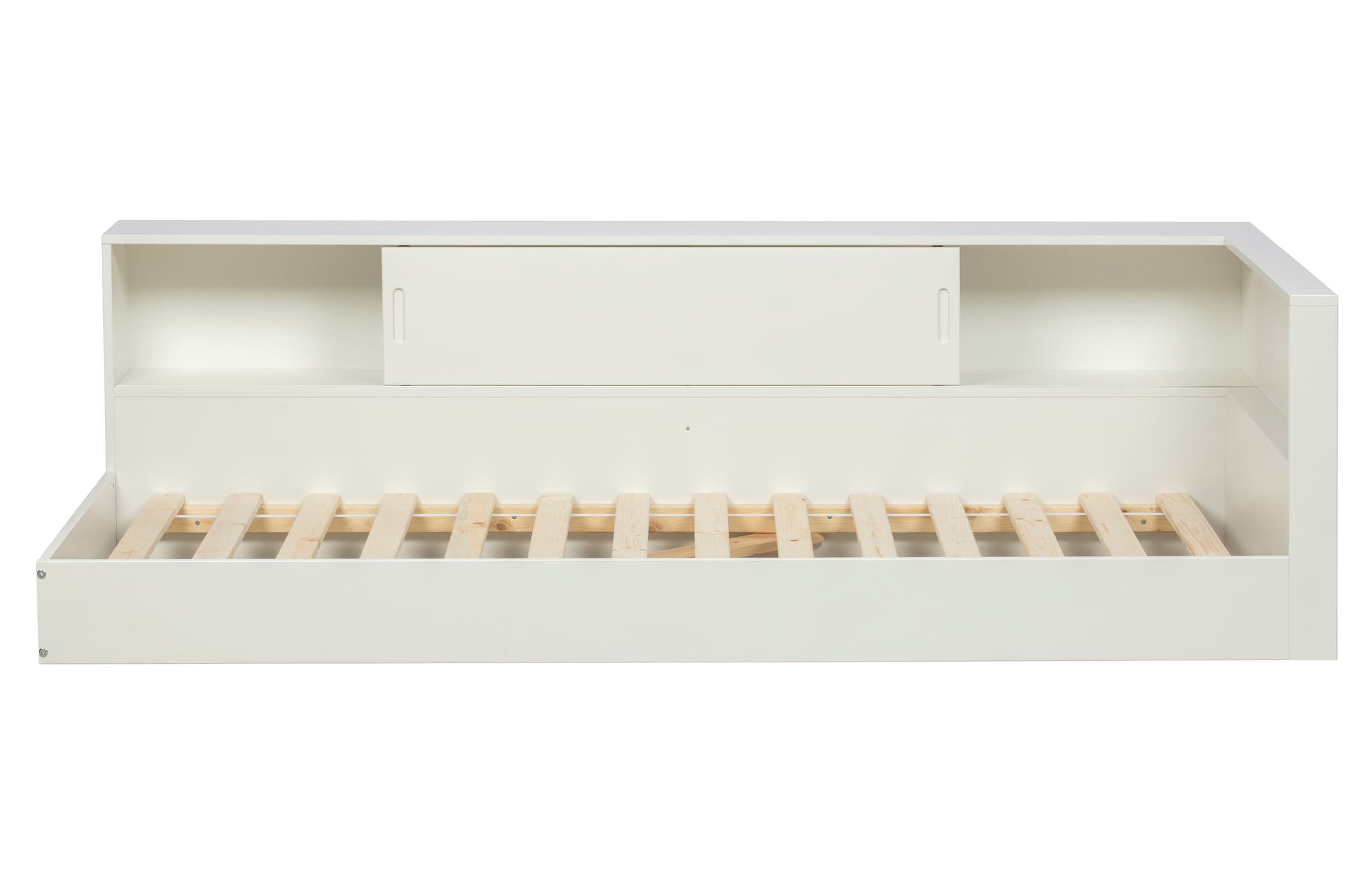 WOOOD Connect hörnsängstomme, w. 2 rum, exkl. lamellbotten och madrass - vit furu (90x200)