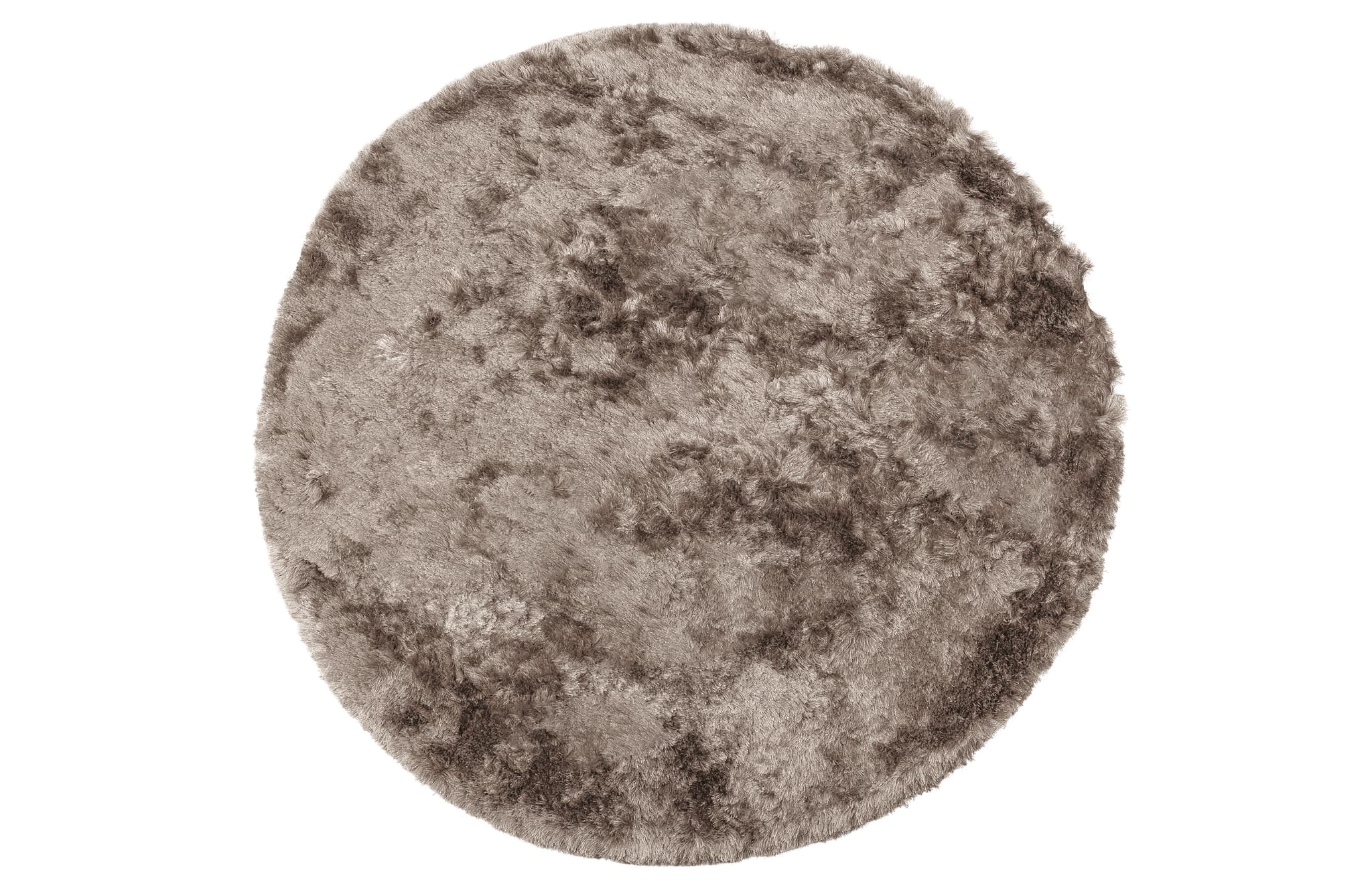WOOOD Collection matta, rund - nougat polyester (Ø200)