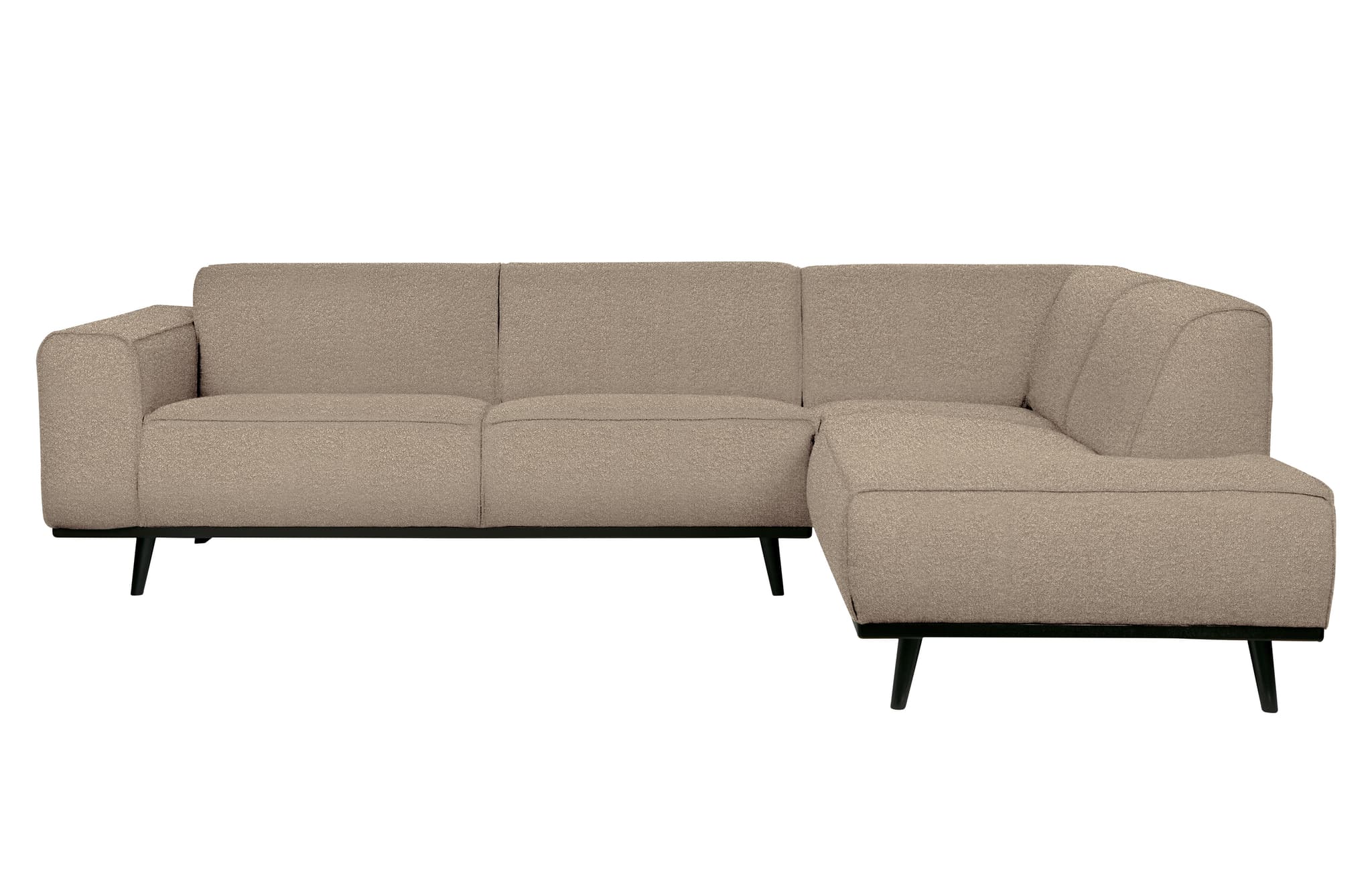 WOOOD Statement hörnsoffa, höger - beige boucléväv