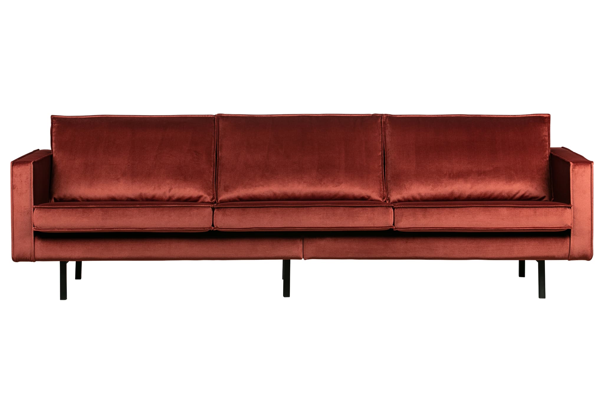 WOOOD Rodeo 3-sits soffa - kastanj sammet