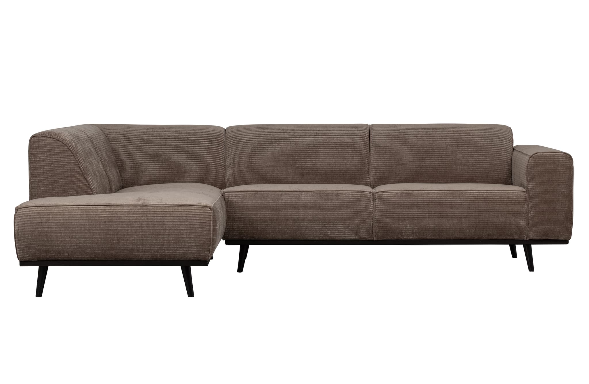 WOOOD Statement hörnsoffa, vänster - taupe jacquardväv