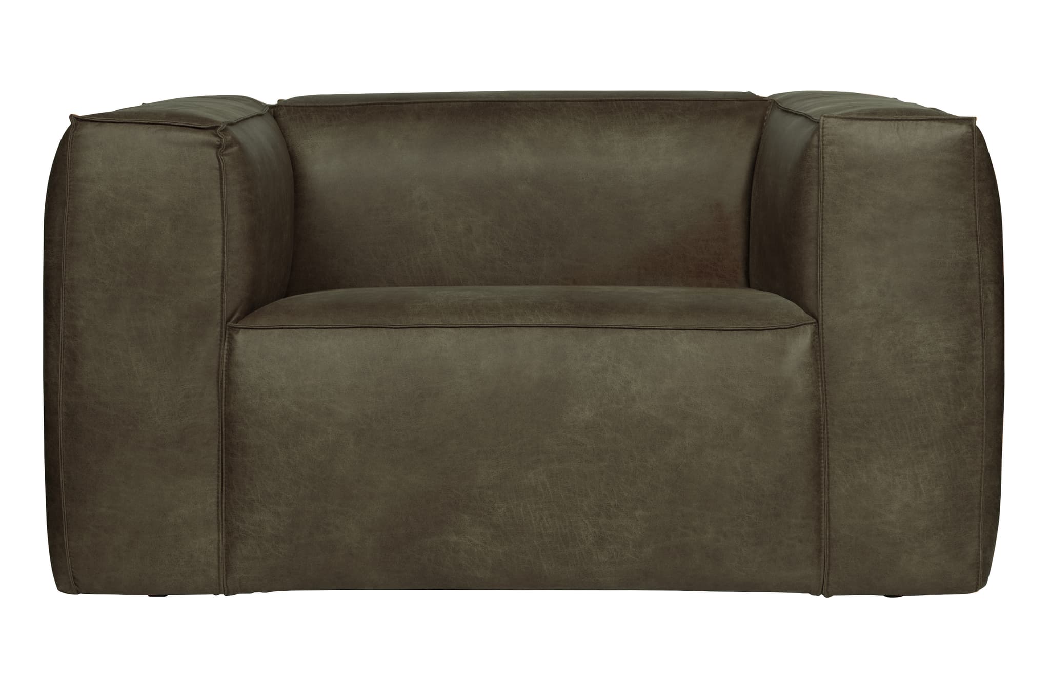 WOOOD Bean fåtölj - armégrön läderfiber/polyester