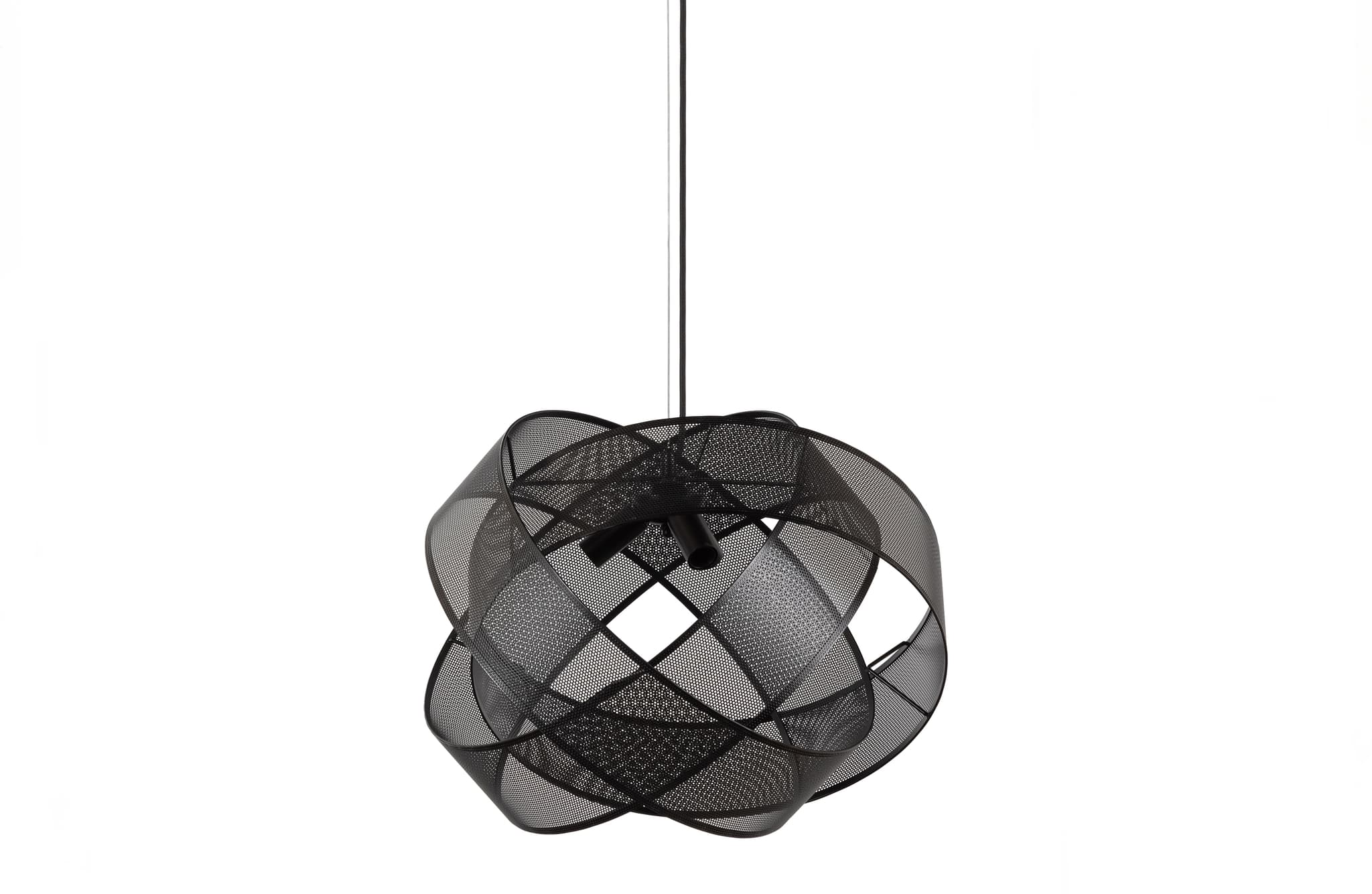 WOOOD EXCLUSIVE Arie taklampa, rund - svart metall (Ø50)