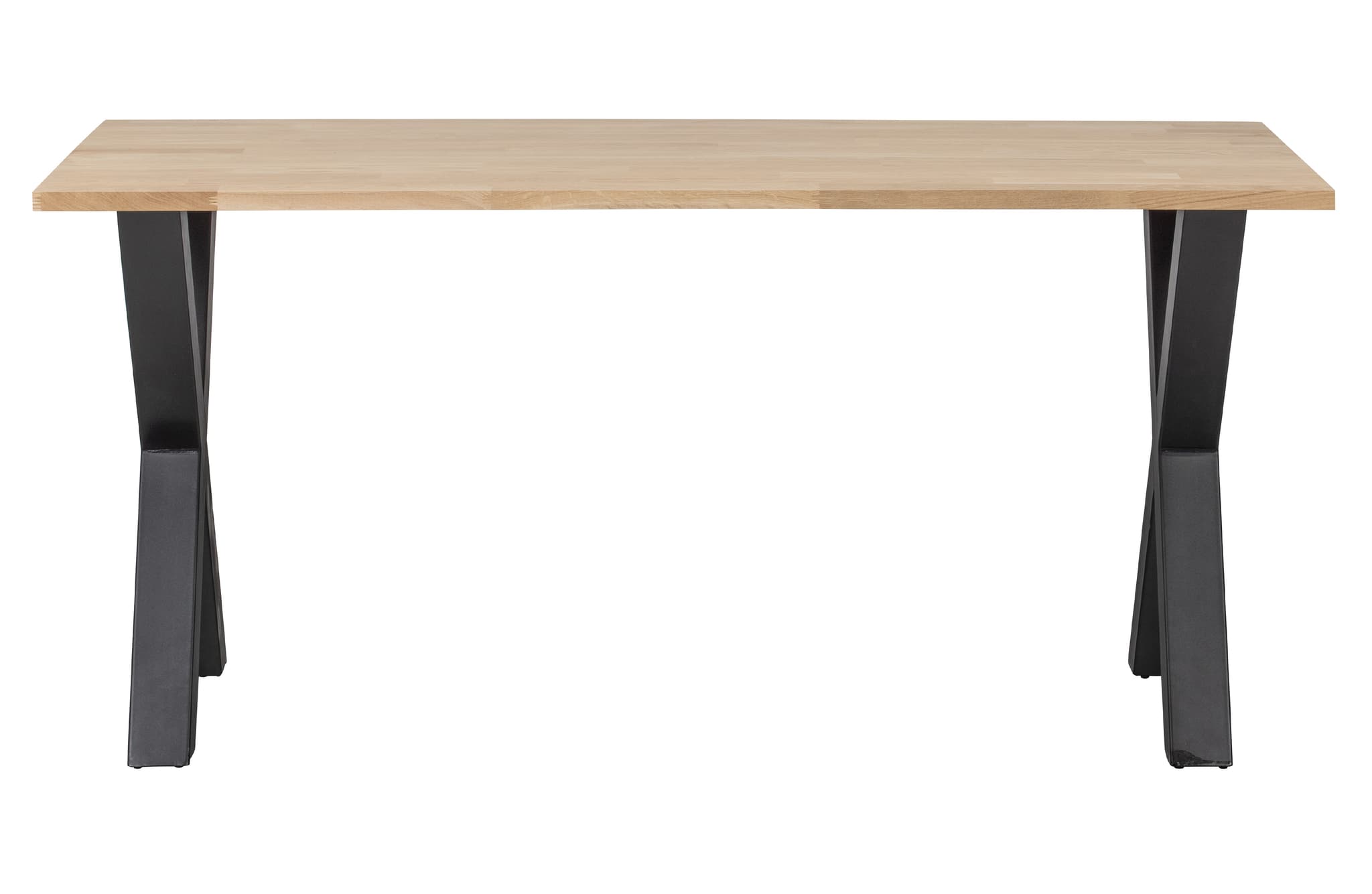 WOOOD Tablo matbord, rektangulärt - naturlig ek och svart stål (180x90)