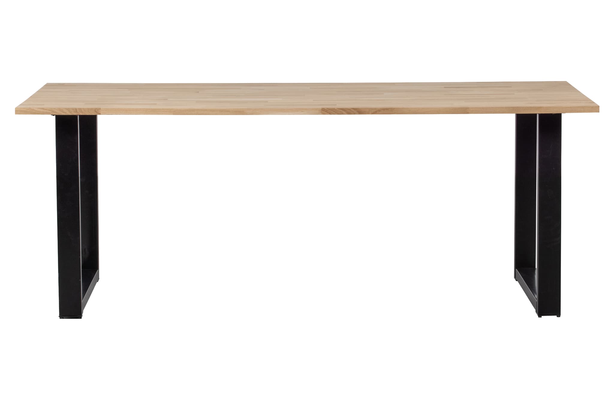WOOOD Tablo matbord, rektangulärt - naturlig ek och svart stål (220x90)