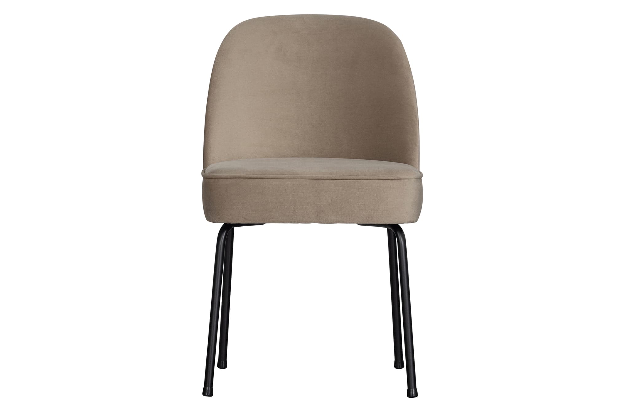 WOOOD Vogue matbordsstol - khaki sammetspolyester och svart metall