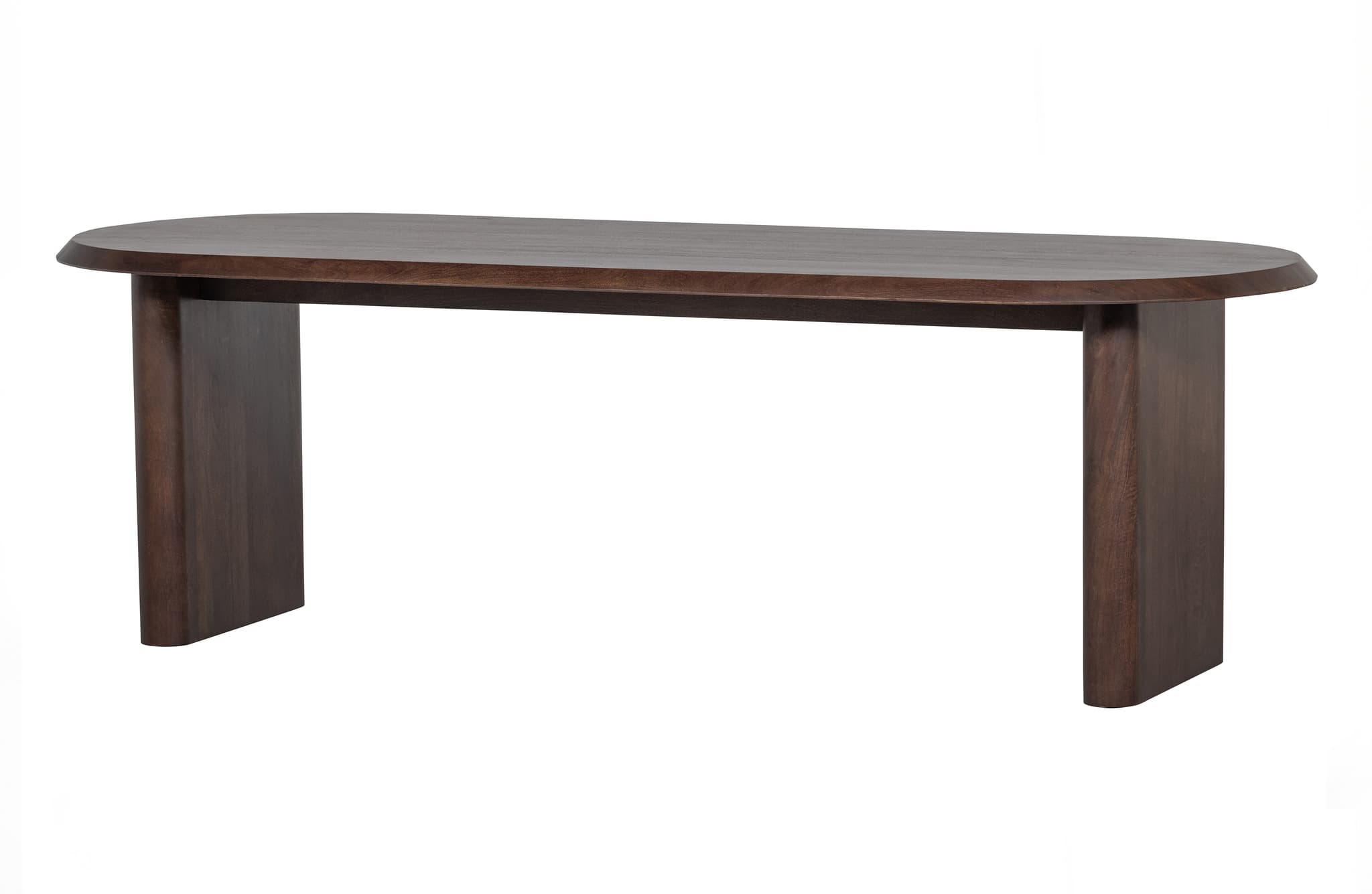 VTWONEN Ellipse matbord, ovalt - brunt valnötsfärgat mangoträ (240x90)