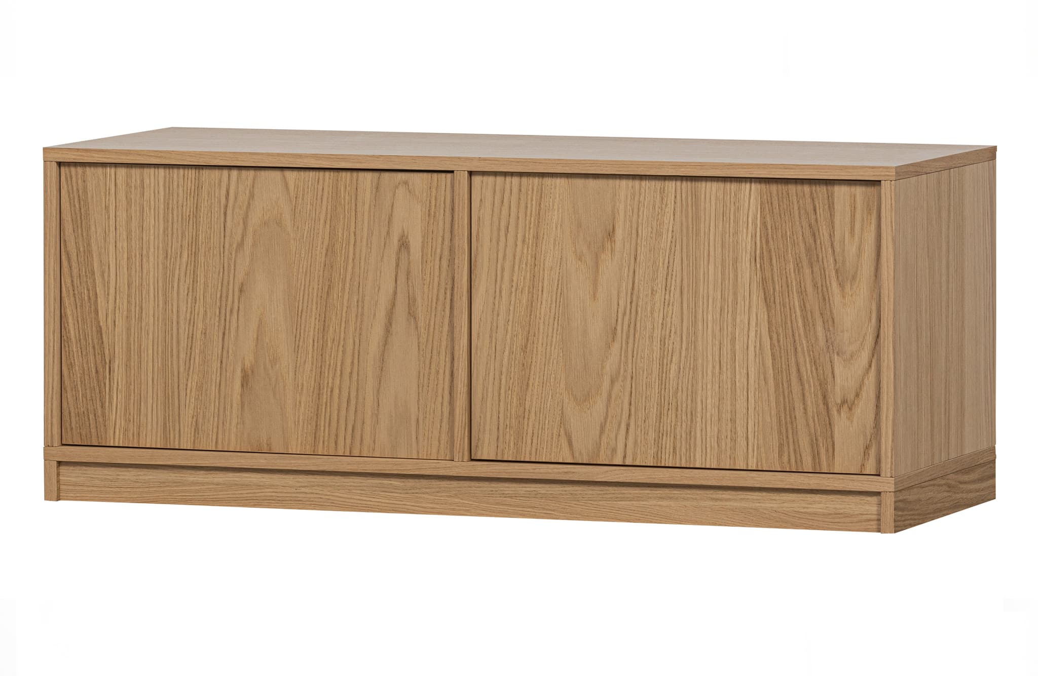 VTWONEN Modulärt underskåp, m. 2 tryck för att öppna dörrar och 2 hyllor - naturlig matt ekfanér (110x40)