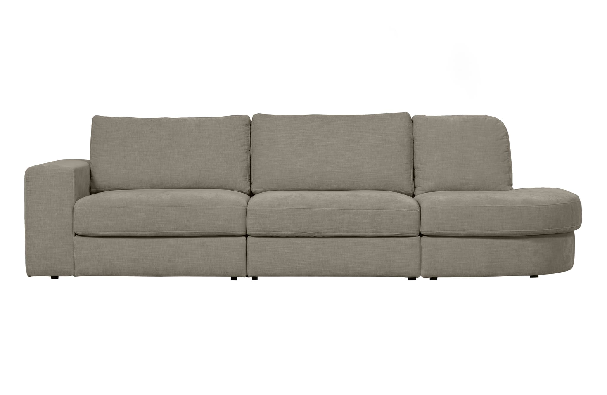 VTWONEN Family 2,5 sits soffa, rundad höger - varmgrå polyester