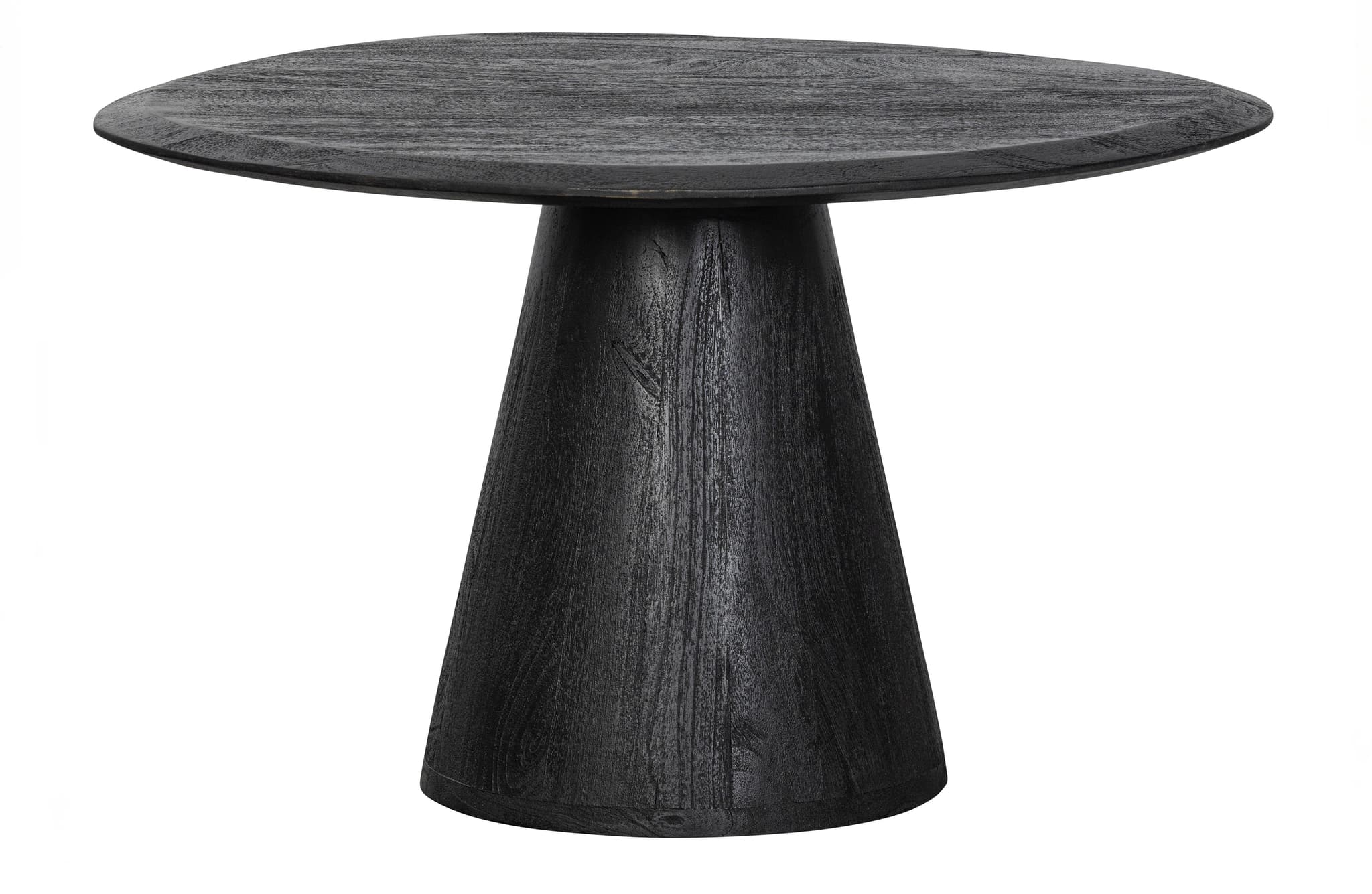 WOOOD Posture soffbord, ekologiskt - svart mangoträ (Ø70)