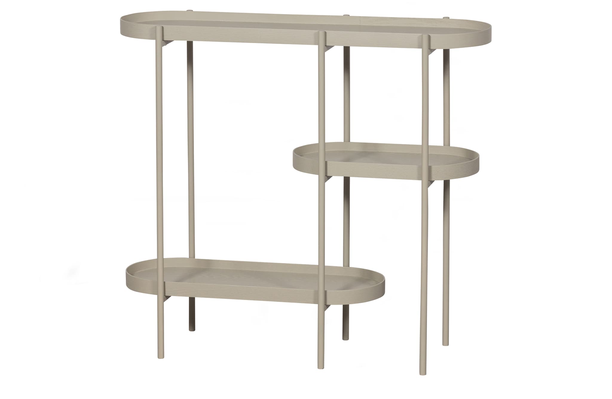 WOOOD EXCLUSIVE Noan sidobord, w. 3 bordsskivor - antik beige MDF och metall (90x28)
