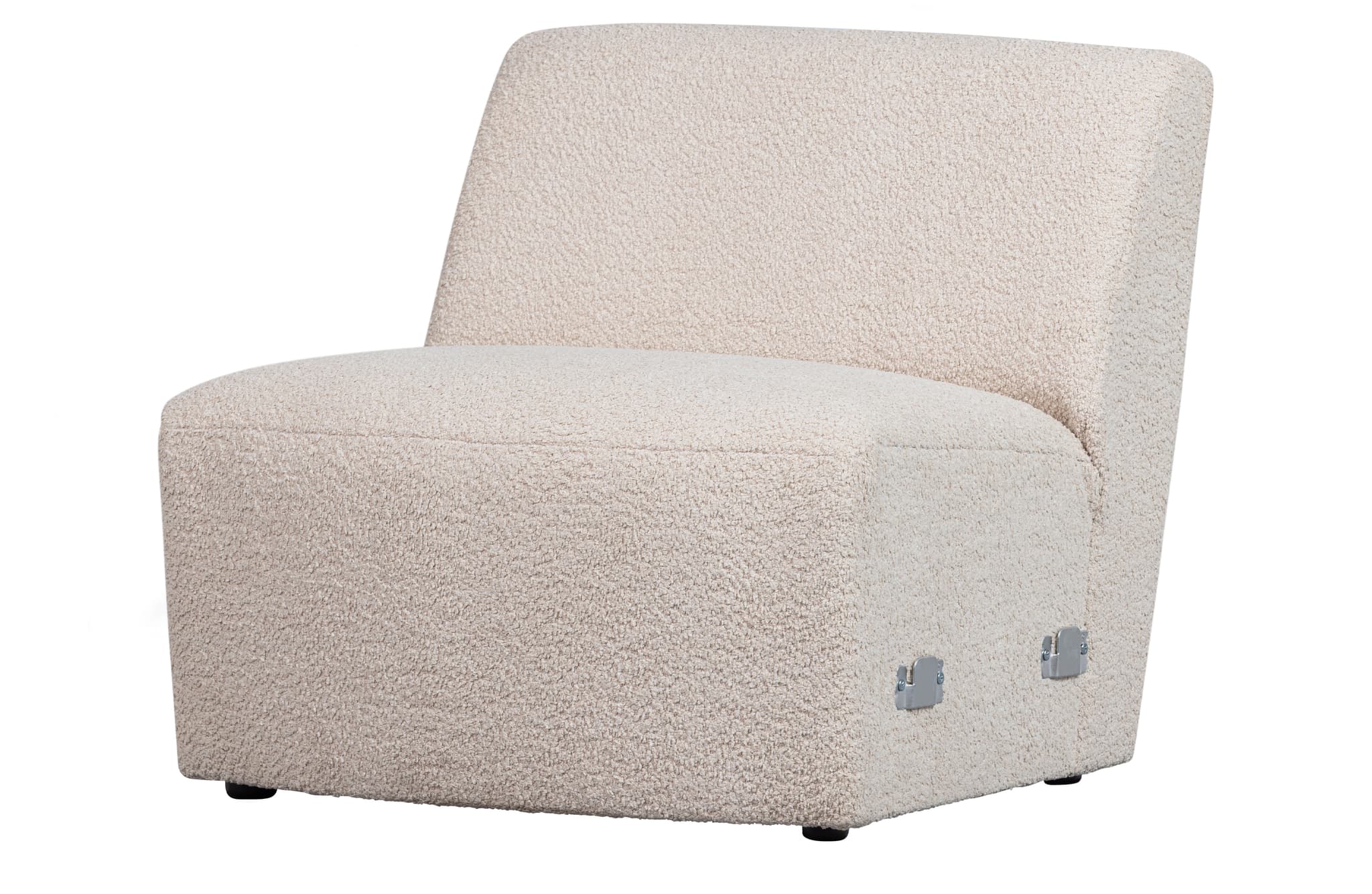 WOOOD EXCLUSIVE Coco soffmodul, 1-sits - cream bouclé polyester
