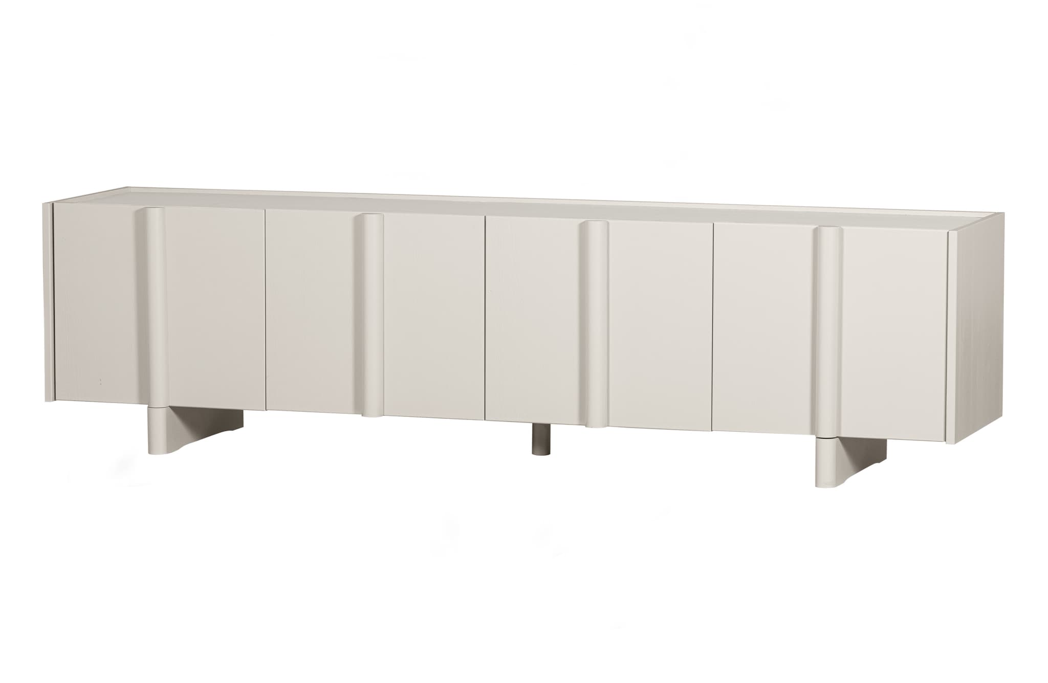 TRÄ EXKLUSIVT Basu TV-bord, w. 3 dörrar och 2 hyllor - dammfuru (200x46)