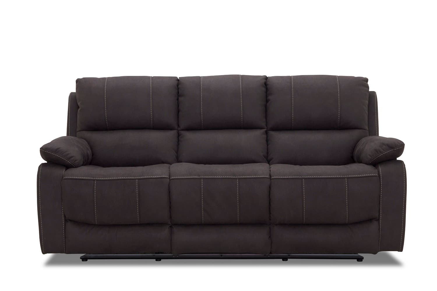 HAGA Texas 3-sits Recliner Soffa - Gråttbrunt Tyg