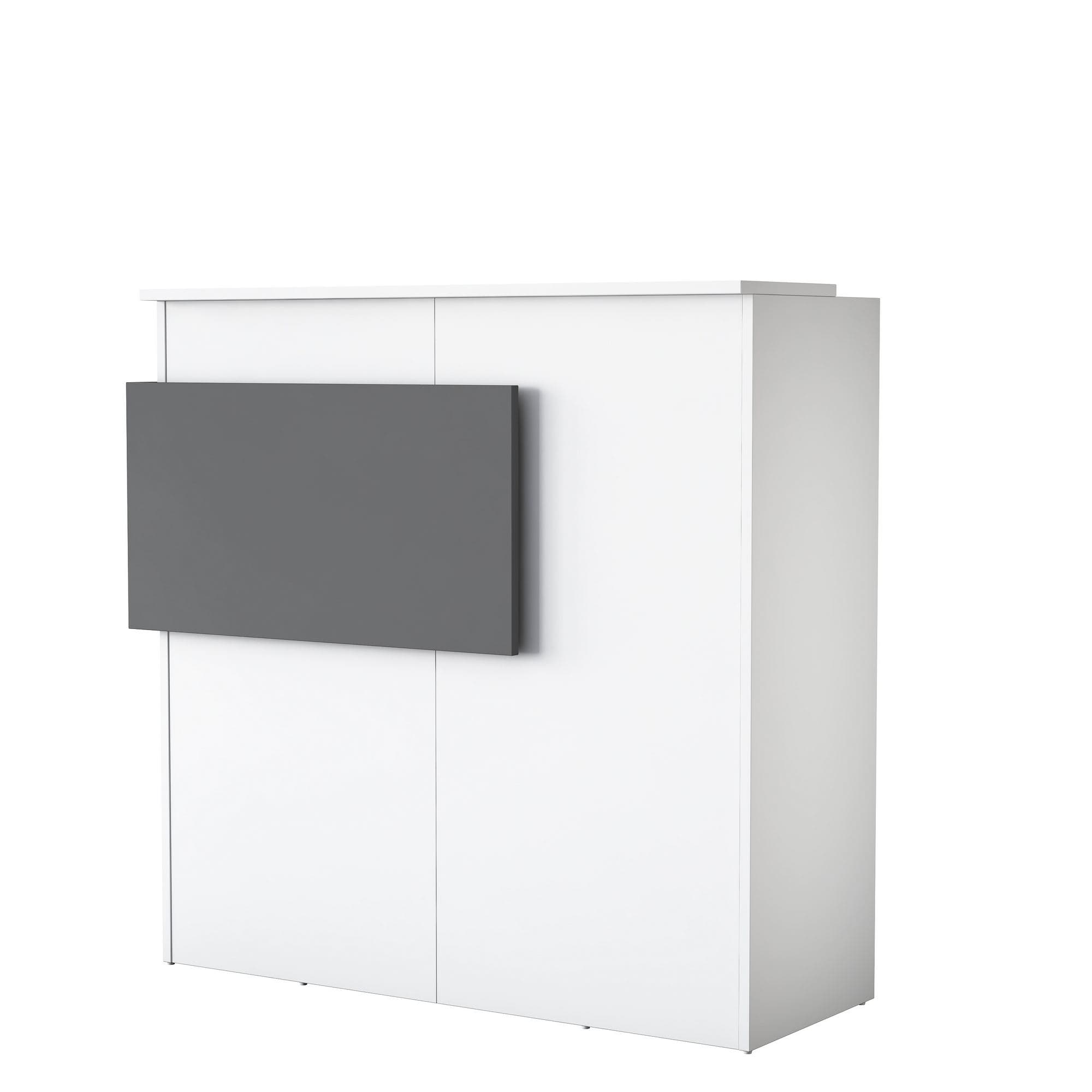 NORDVÄRK MA102 2929 receptionsbord, med 2 lådor  - vit och antracit melamin (110x40)