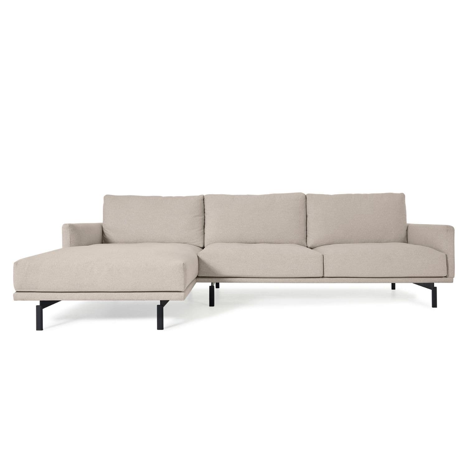 KAVE HOME Galene 3-sits Soffa, med Vänster Schäslong - Beige Återvunnet Fiber och Järn
