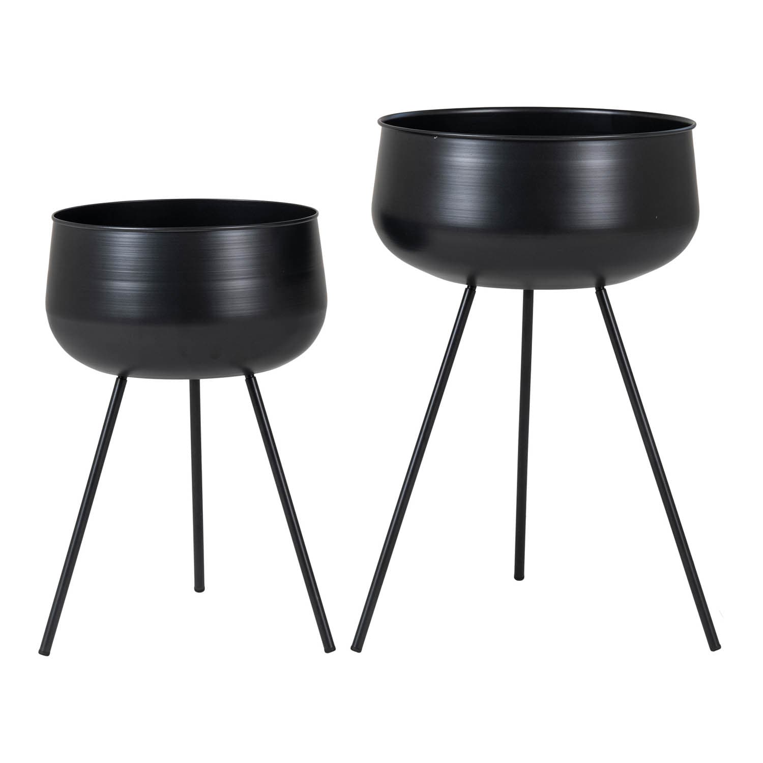 HOUSE NORDIC Ardola blomställningar, runda - svart stål (set med 2)