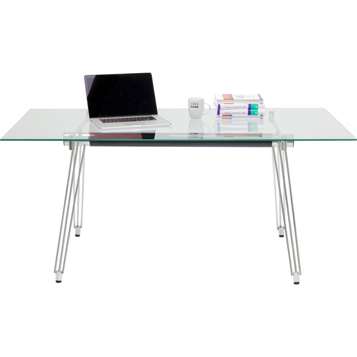 KARE DESIGN Officia Skrivbord - Klarglas och Metall (160 x 80 cm)
