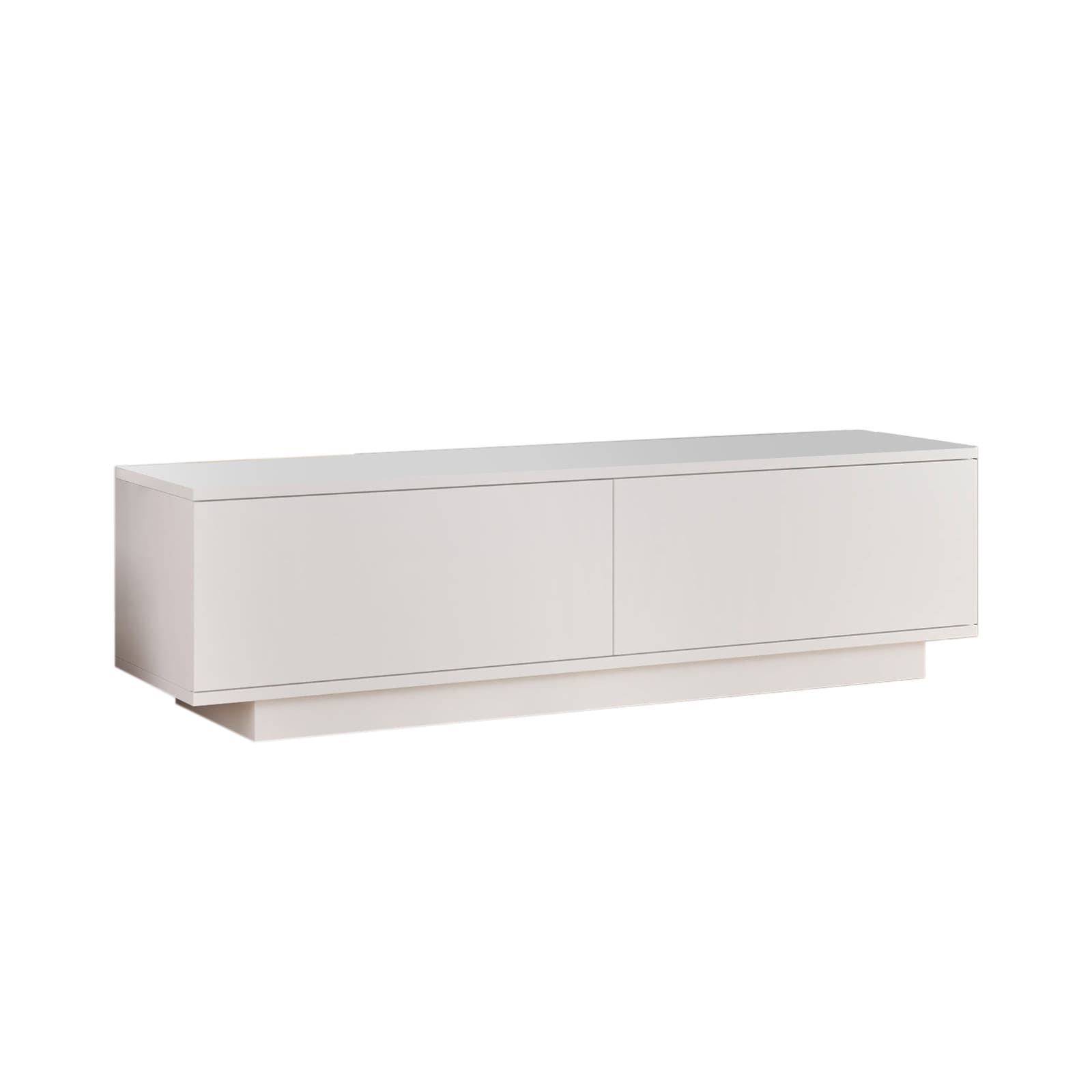 NORDVÄRK FN1 TV-bord, w. 2 dörrar - vit melamin (140x35,5)