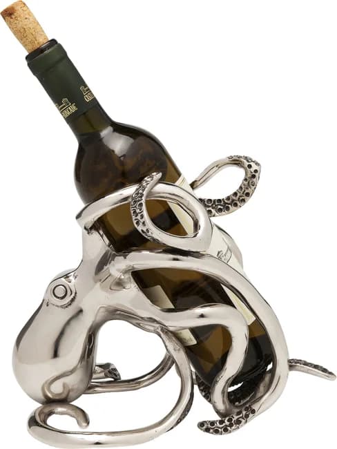 KARE DESIGN Octopus flaskhållare - silver aluminium