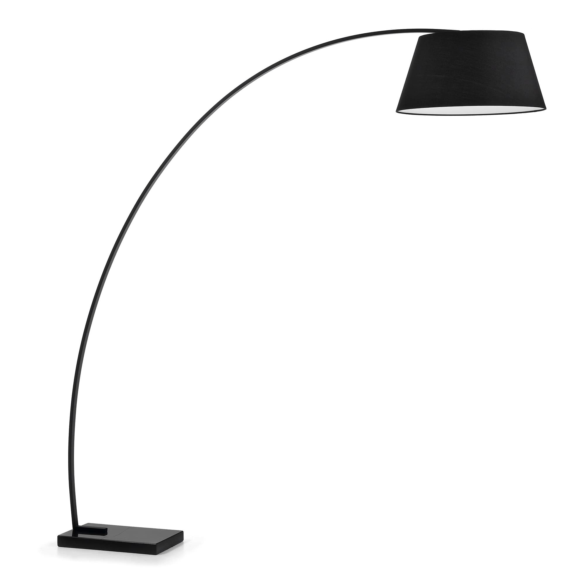 KAVE HOME Chop Floor Lamp - Svart Metall / Marmor / Fabric