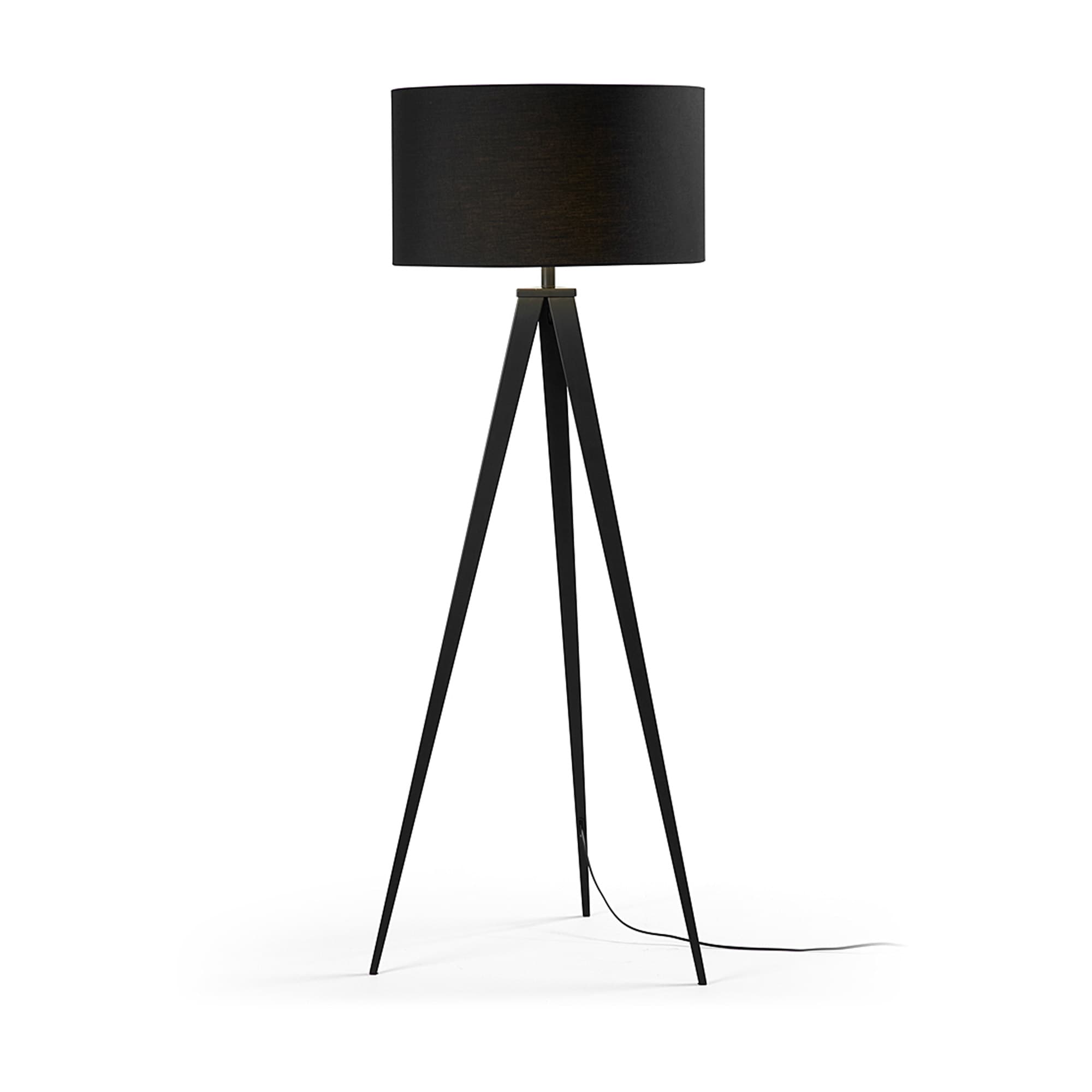 KAVE HOME Uzagi Golvlampa - Svart Metall / Tyg