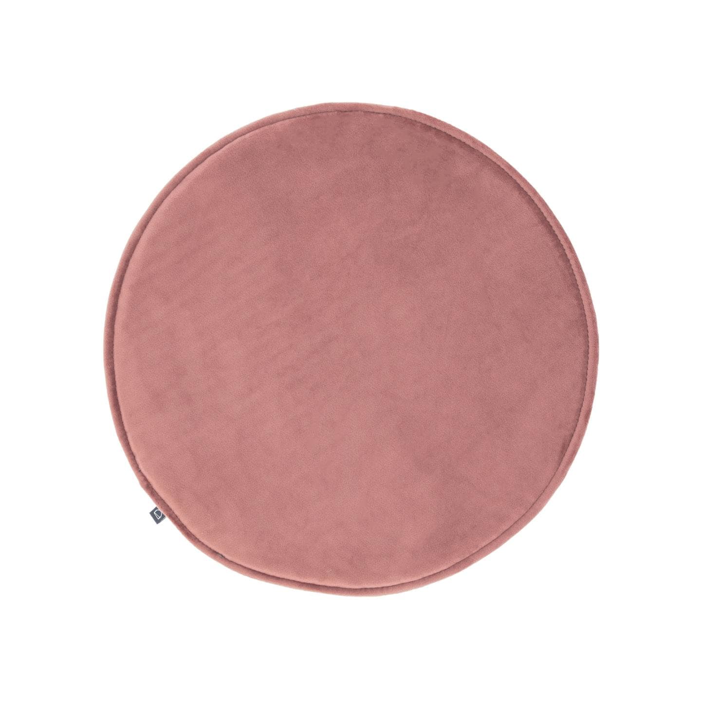 KAVE HOME Rimca rund stolsdyna i sammet i rosa, 35 cm