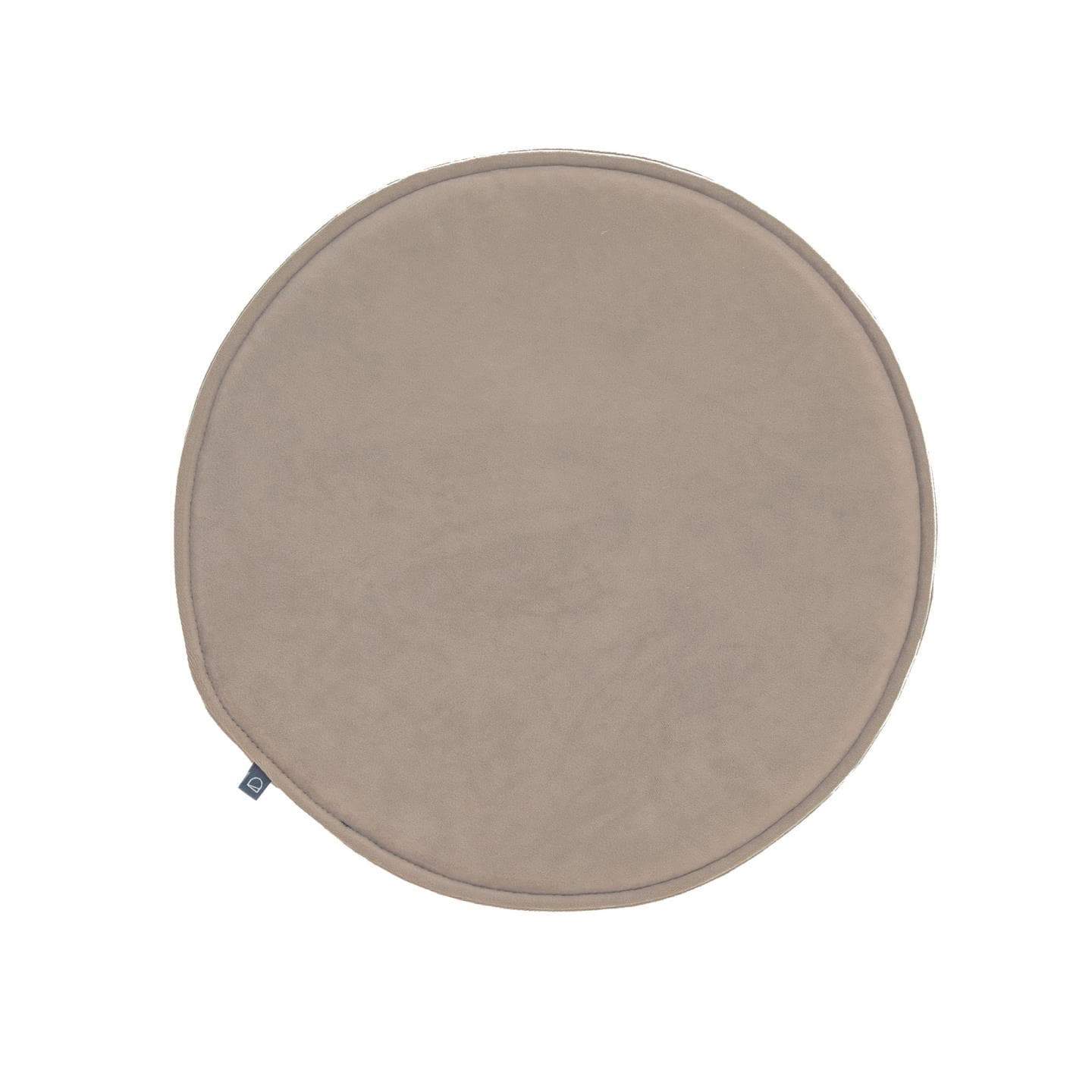 KAVE HOME Rimca rund stolsdyna i sammet i taupe, 35 cm