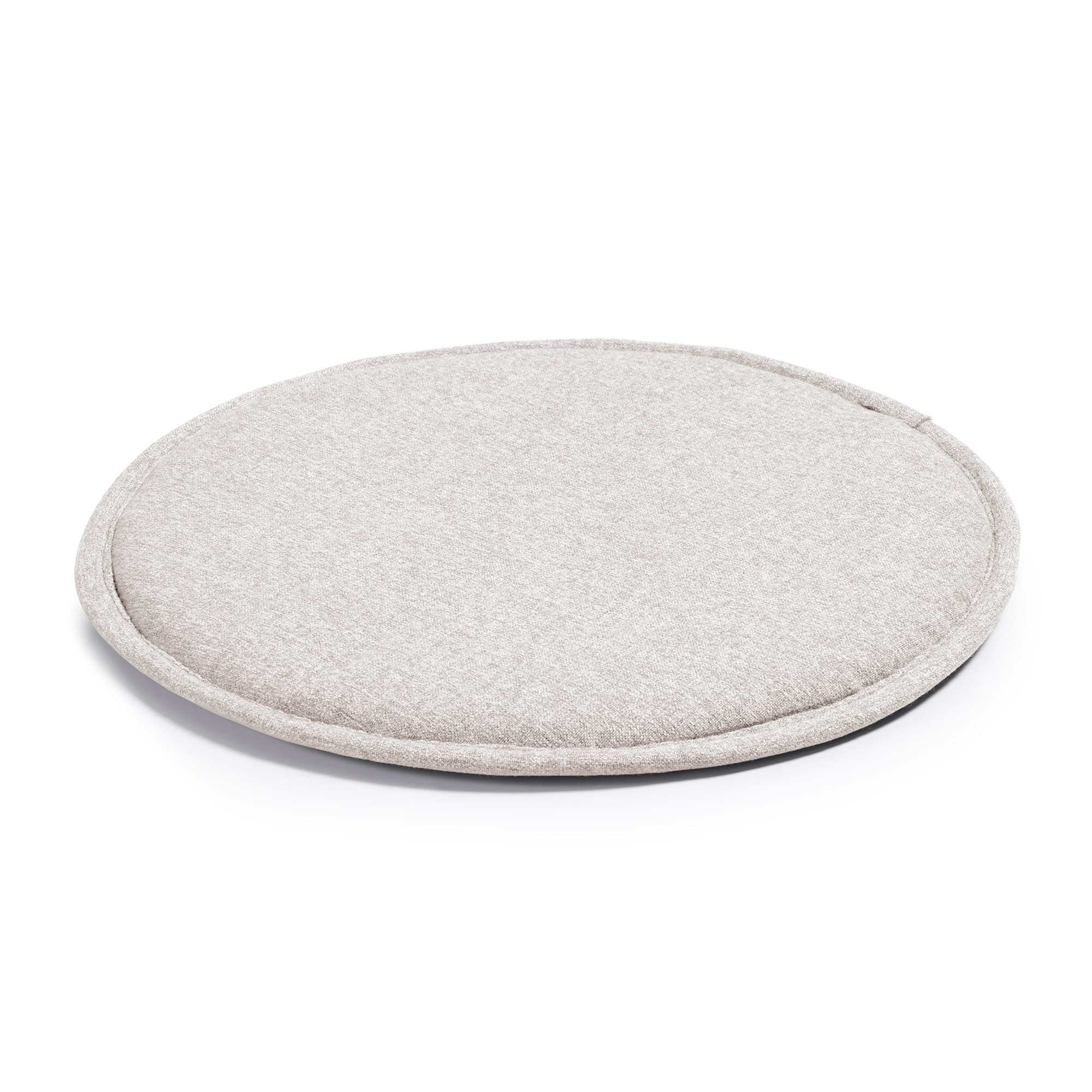 KAVE HOME stolsdyna i siden, rund - beige tyg (Ø35)