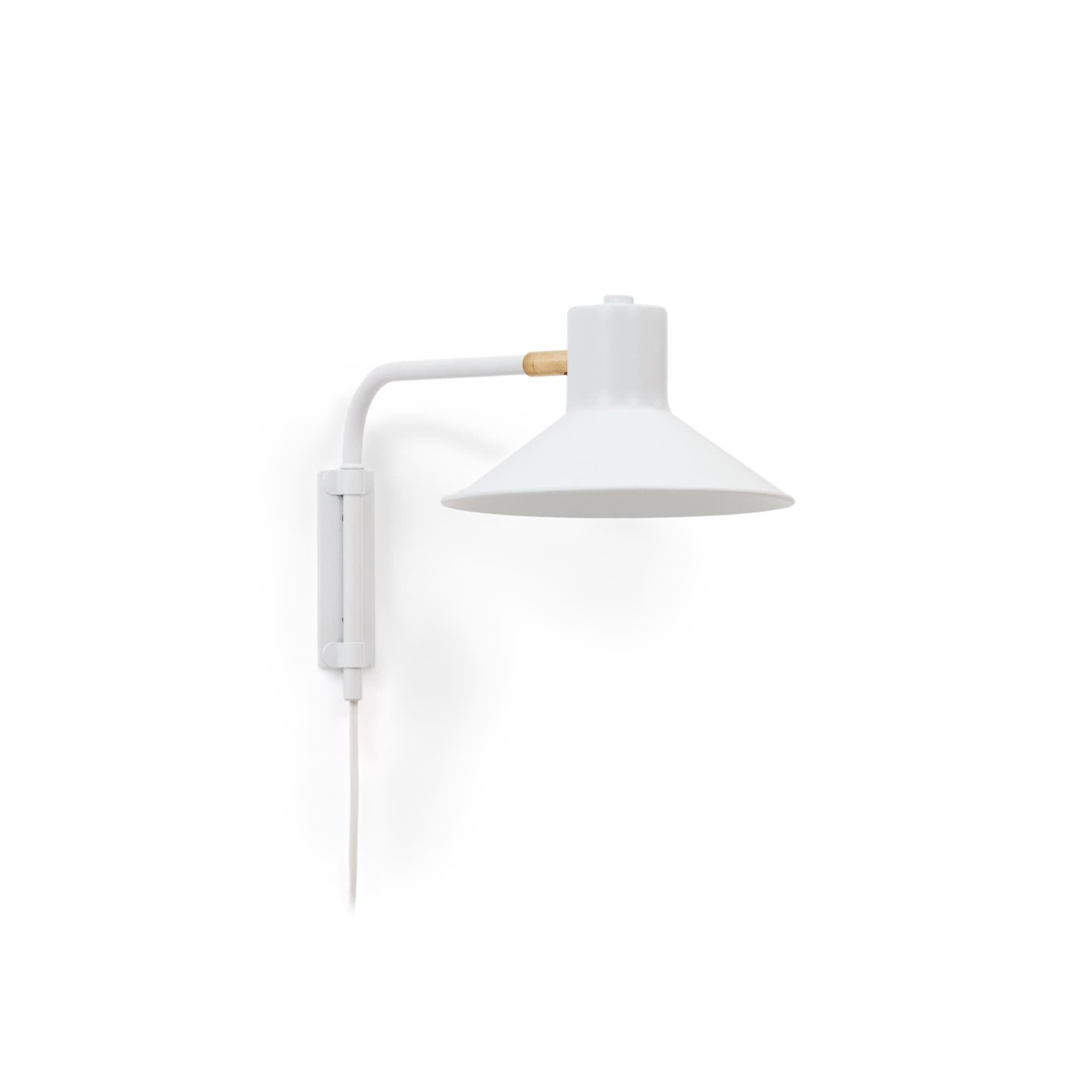 KAVE HOME Aria liten vägglampa i stål med vit finish