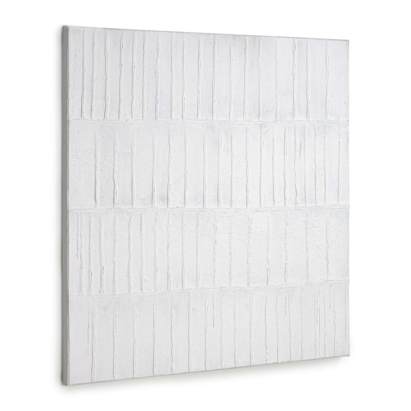 KAVE HOME Basilisa målning, fyrkantig - grå och vit akrylfärg på duk (90x90)