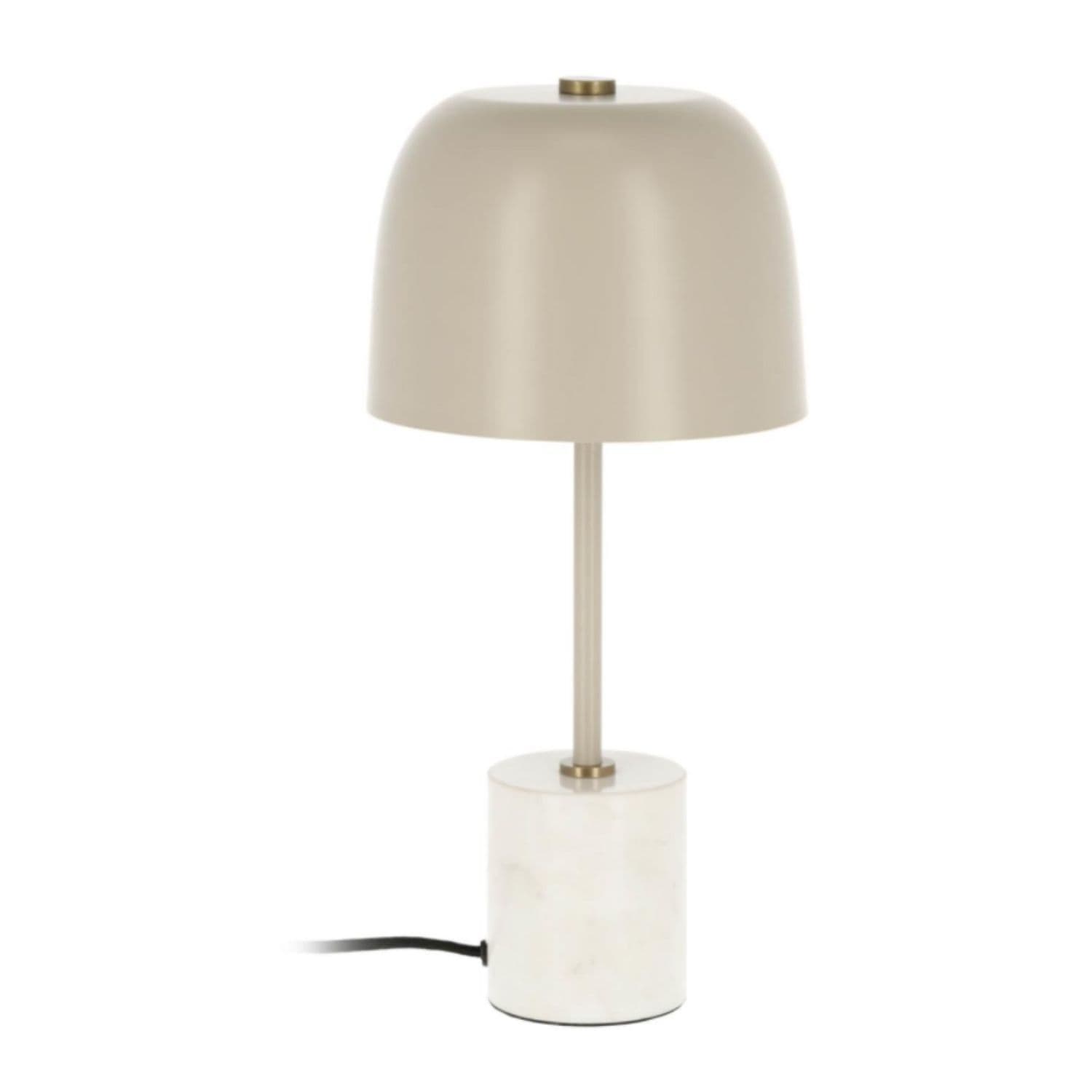 KAVE HOME Alish Bordslampa - Beige Marmor och Metall