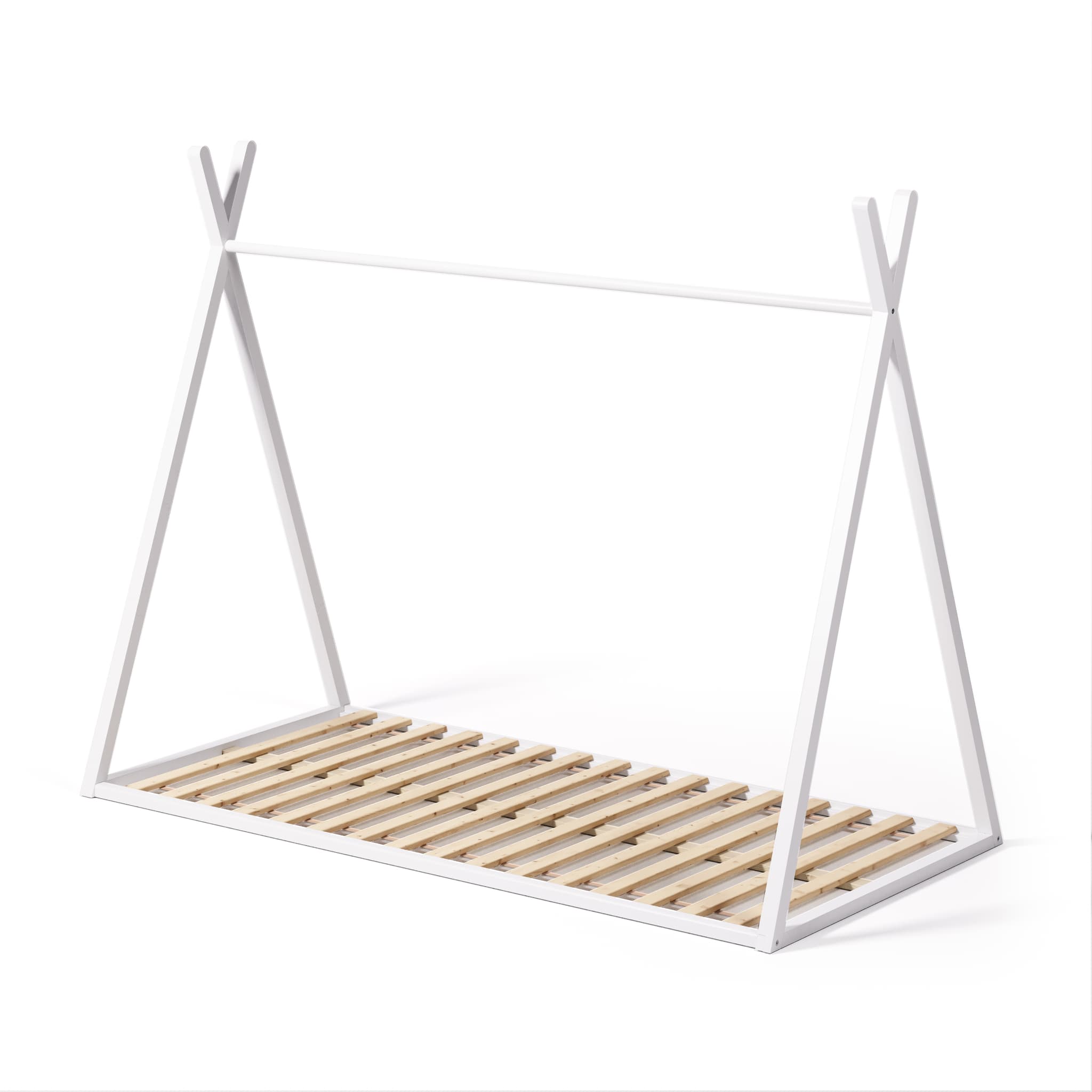 KAVE HOME Maralis tipi barnsäng - vit bokträ (för 90x190 cm madrass)