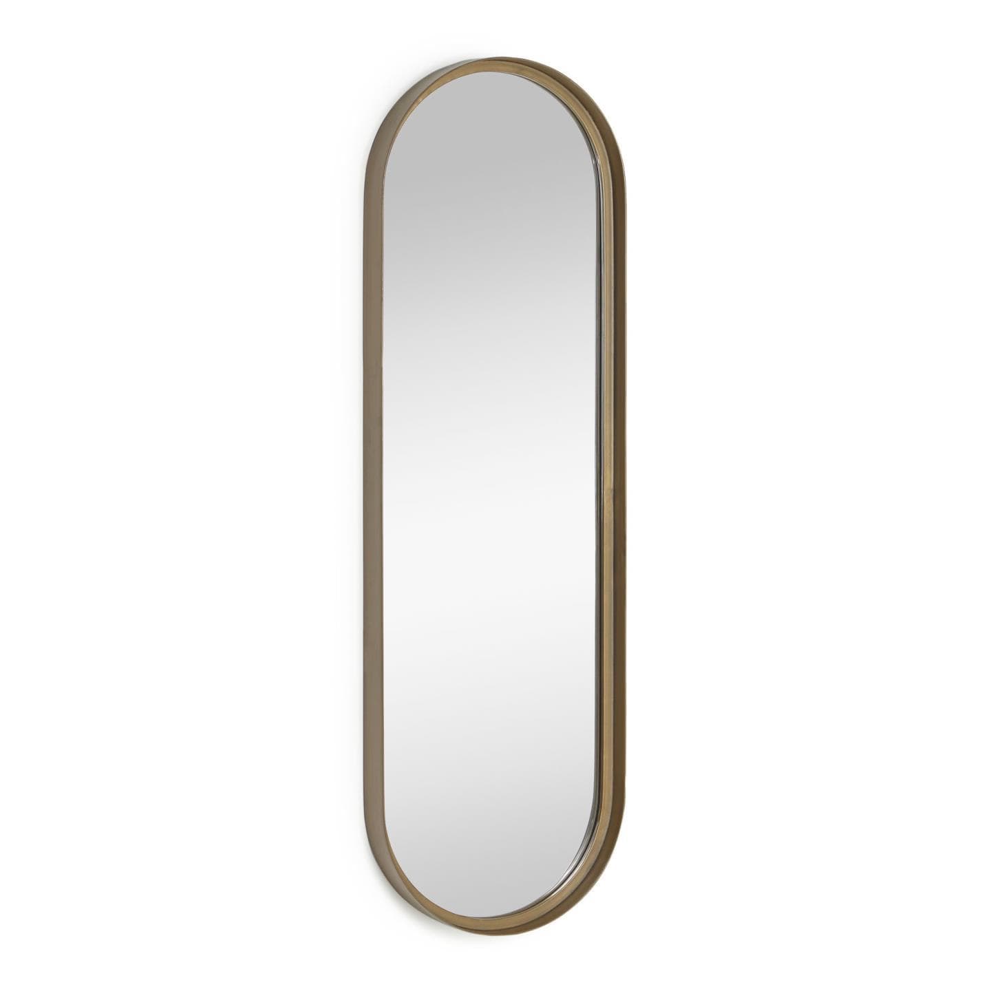 KAVE HOME Tiare väggspegel, oval - guld stål (31,5x100)