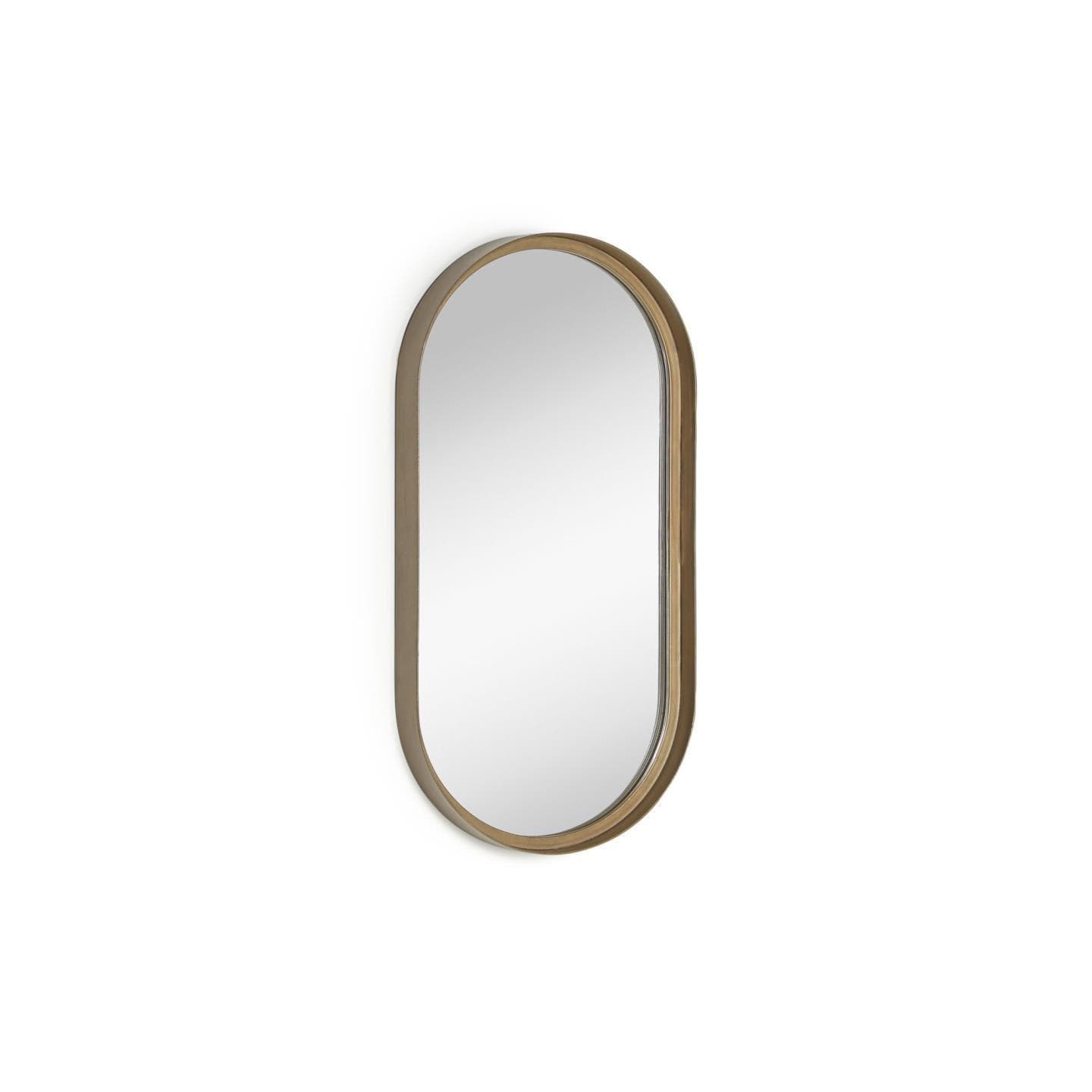 KAVE HOME Tiare väggspegel, oval - guldstål (31x61,5)