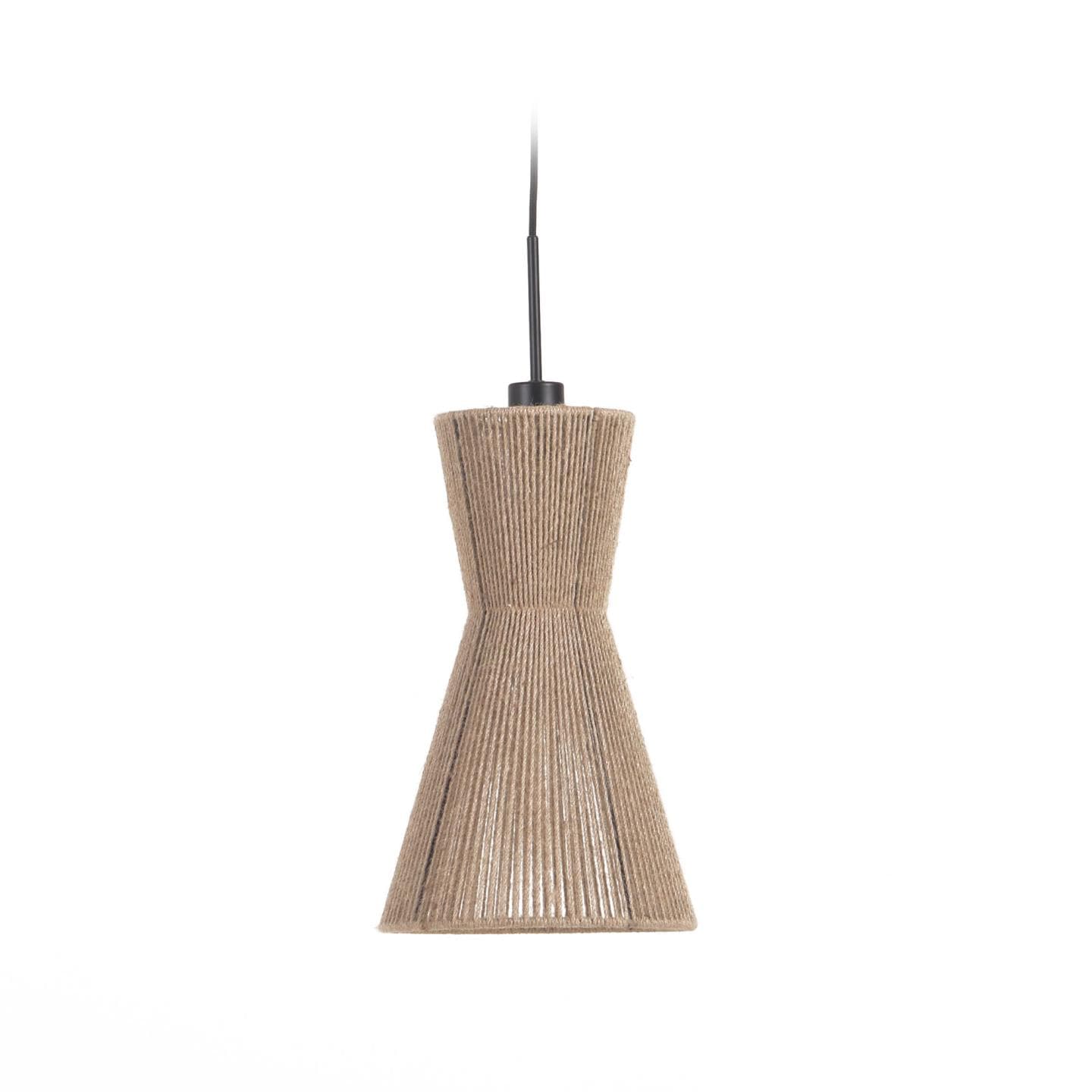 KAVE HOME Crista taklampa, rund - naturjute och järn (Ø24,5)
