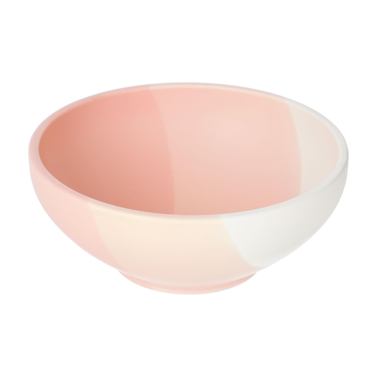 KAVE HOME Sayuri stor skål - rosa och vitt porslin (Ø24,3)