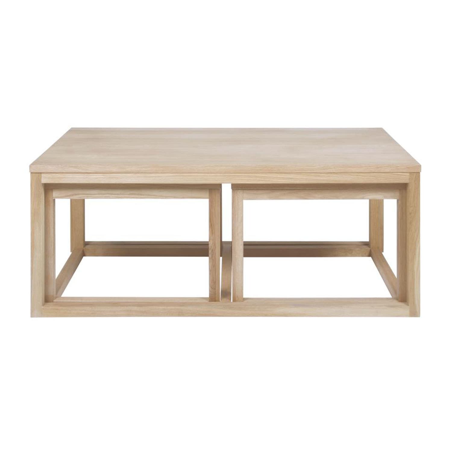 ACT NORDIC Cornus Soffbordsset - Vitpigmenterad Ekfanér och Vitpigmenterad Ek (Set om 3 cm)