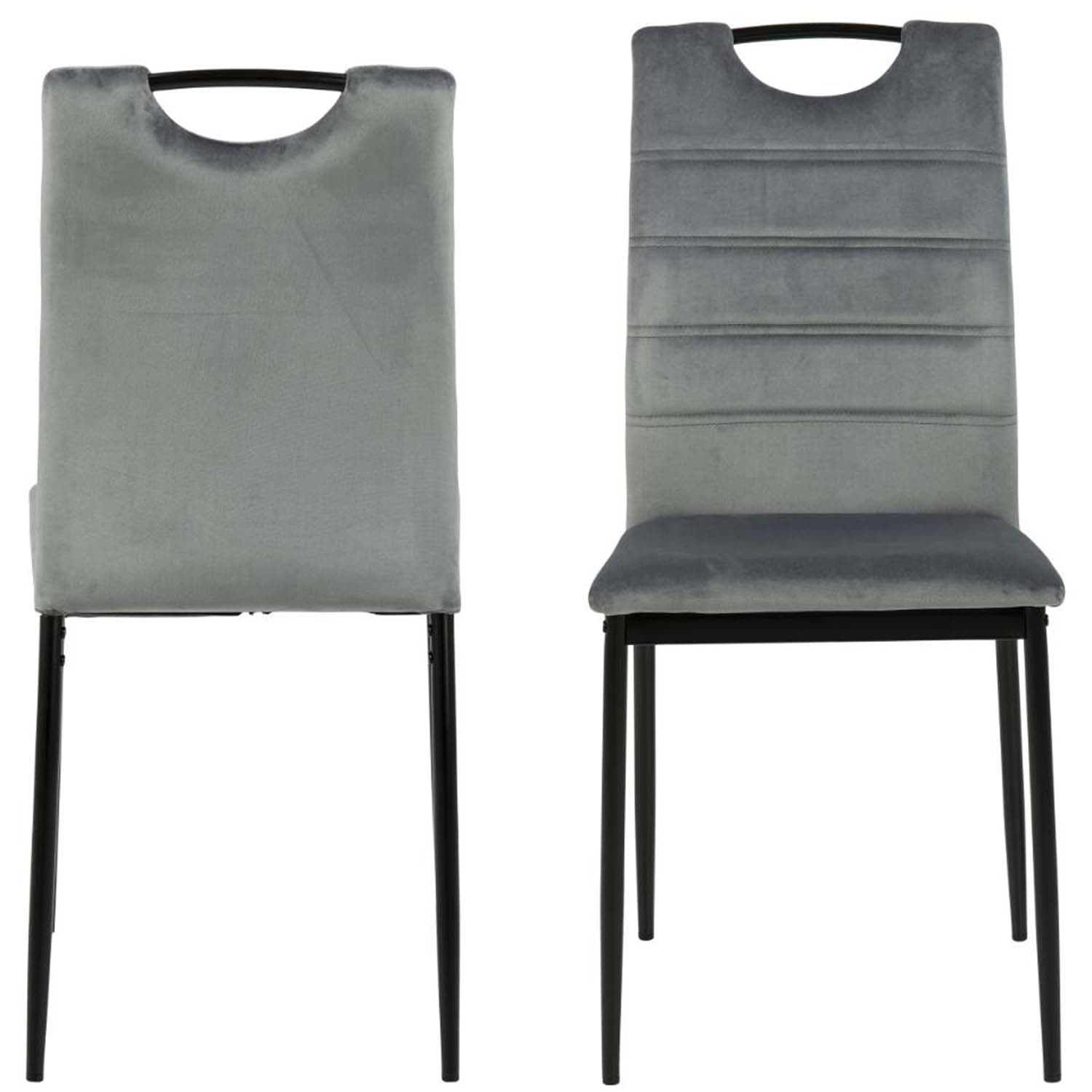ACT NORDIC Dia Matstol - Mörkgrå Polyester och Svart Metall