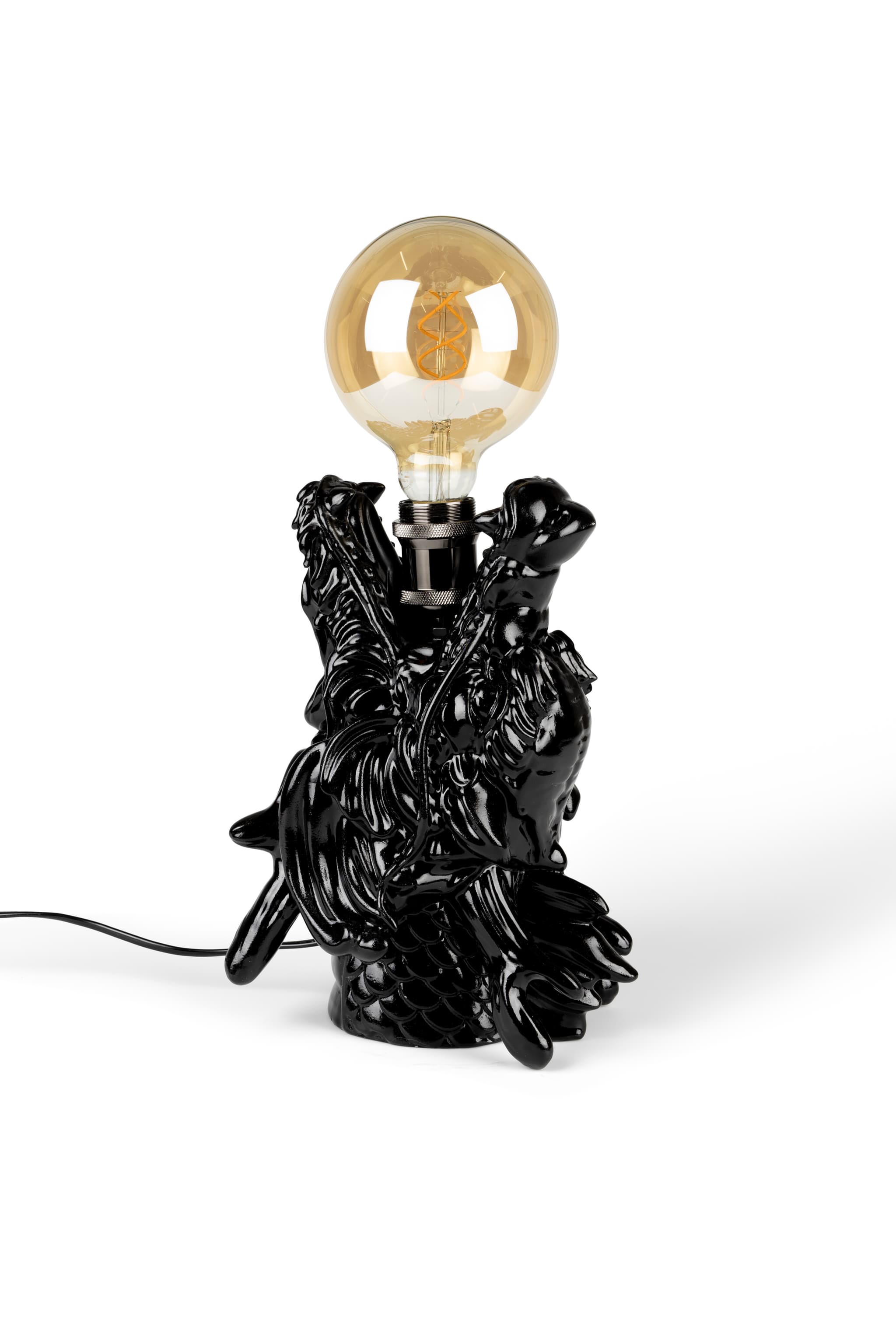 BOLD MONKEY Dragonized Bastard bordslampa - svart harts