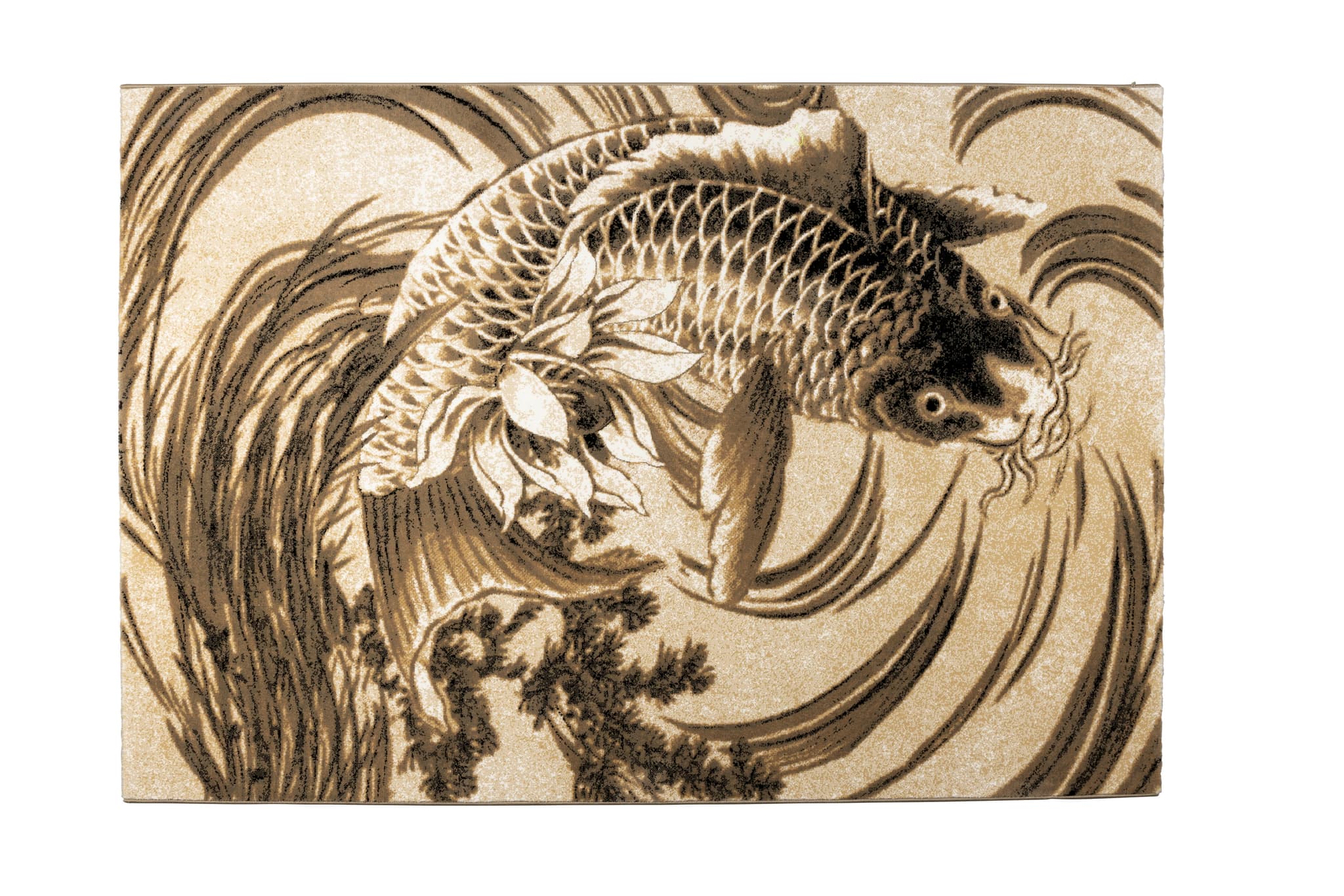 BOLD MONKEY The legend of Koi matta, rektangulär - beige/svart/grå polypropen/decolan 160x230