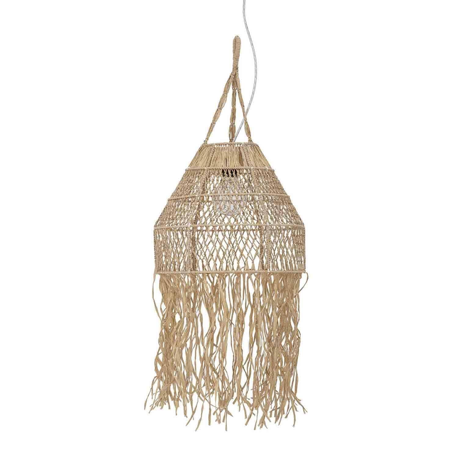 CREATIVE COLLECTION Thora taklampa - naturlig raffia