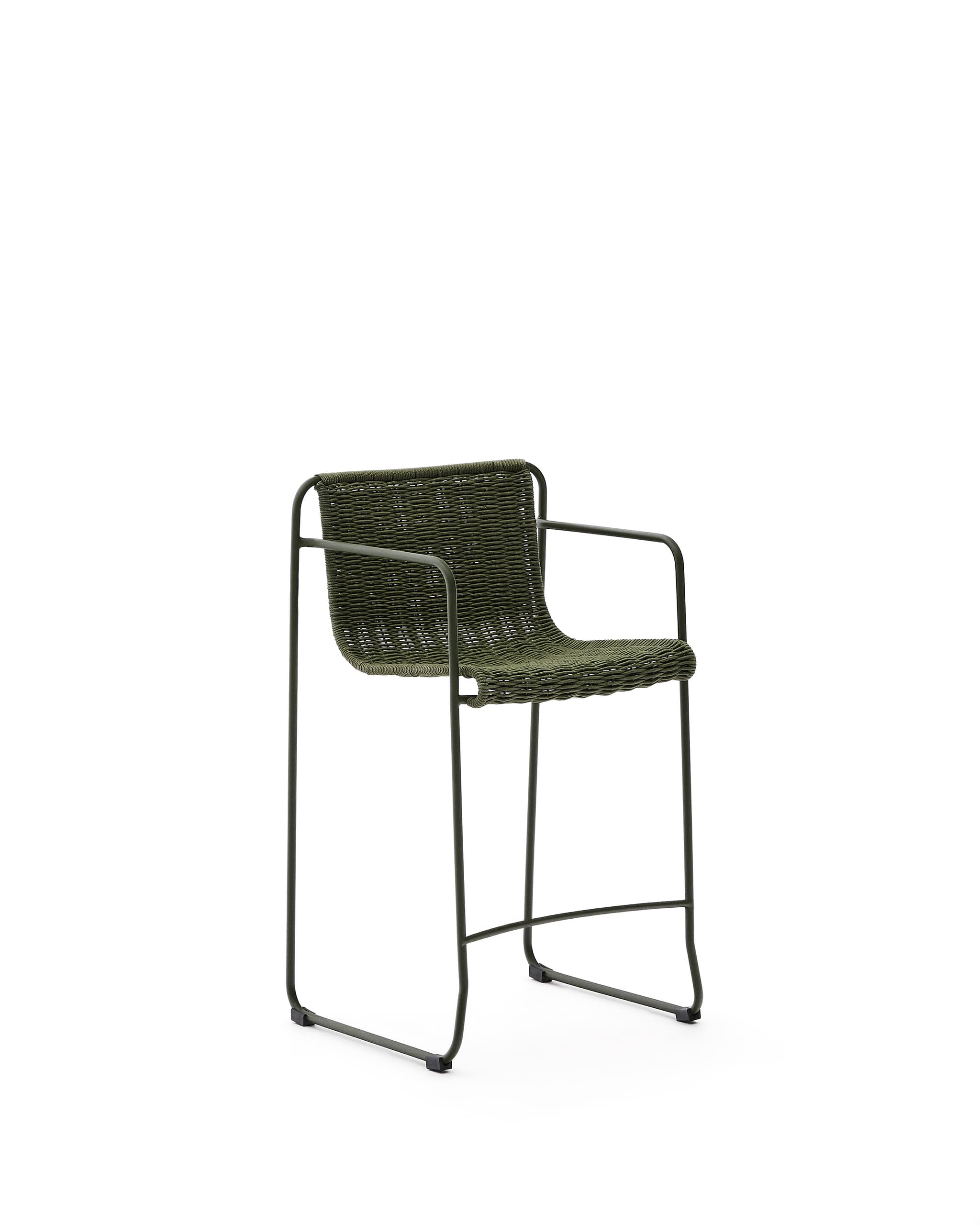 KAVE HOME Maurina pall i grönt galvaniserat stål och grönt rep 64,5 cm