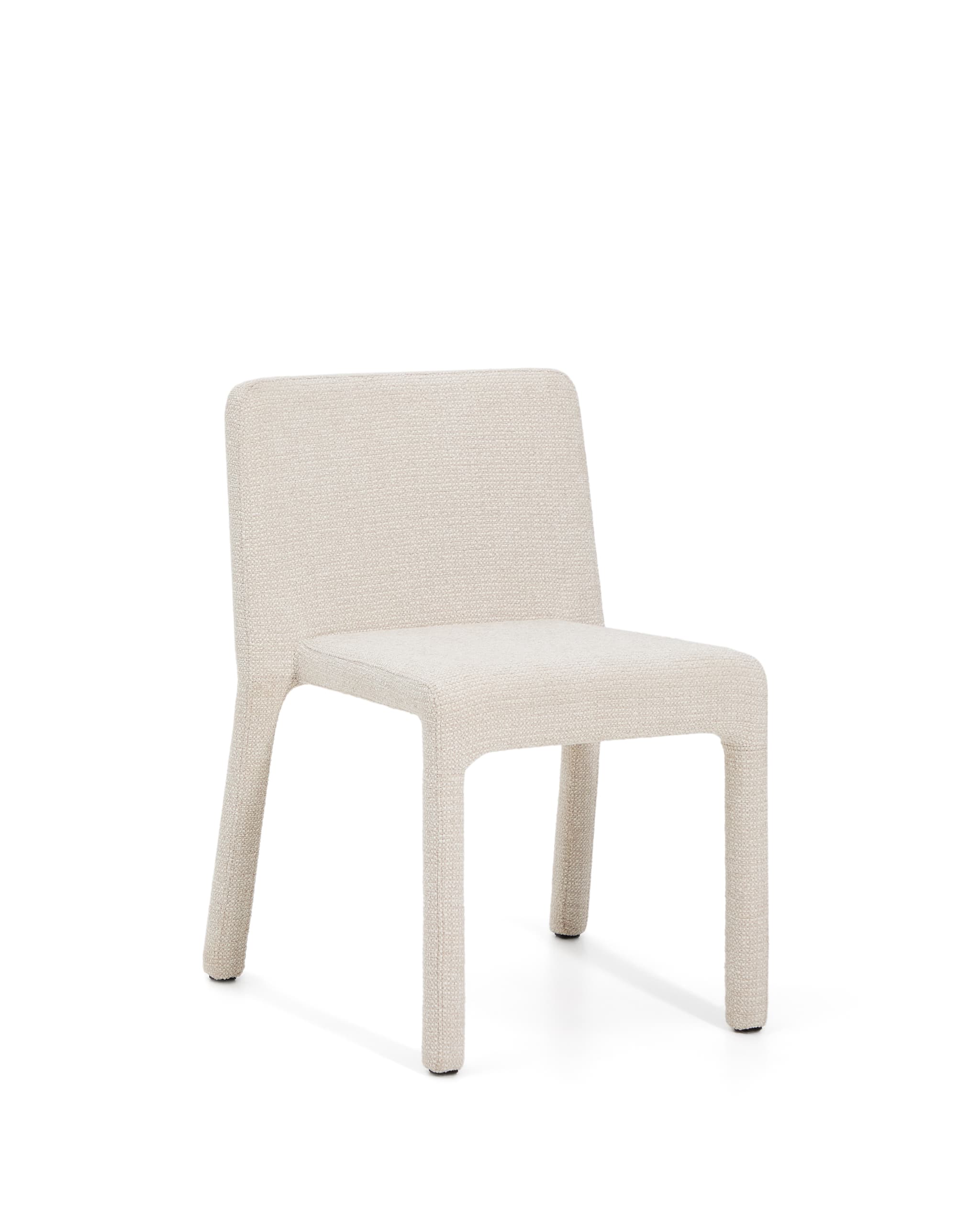 KAVE HOME Loria matstol, stapelbar - beige chenilletyg